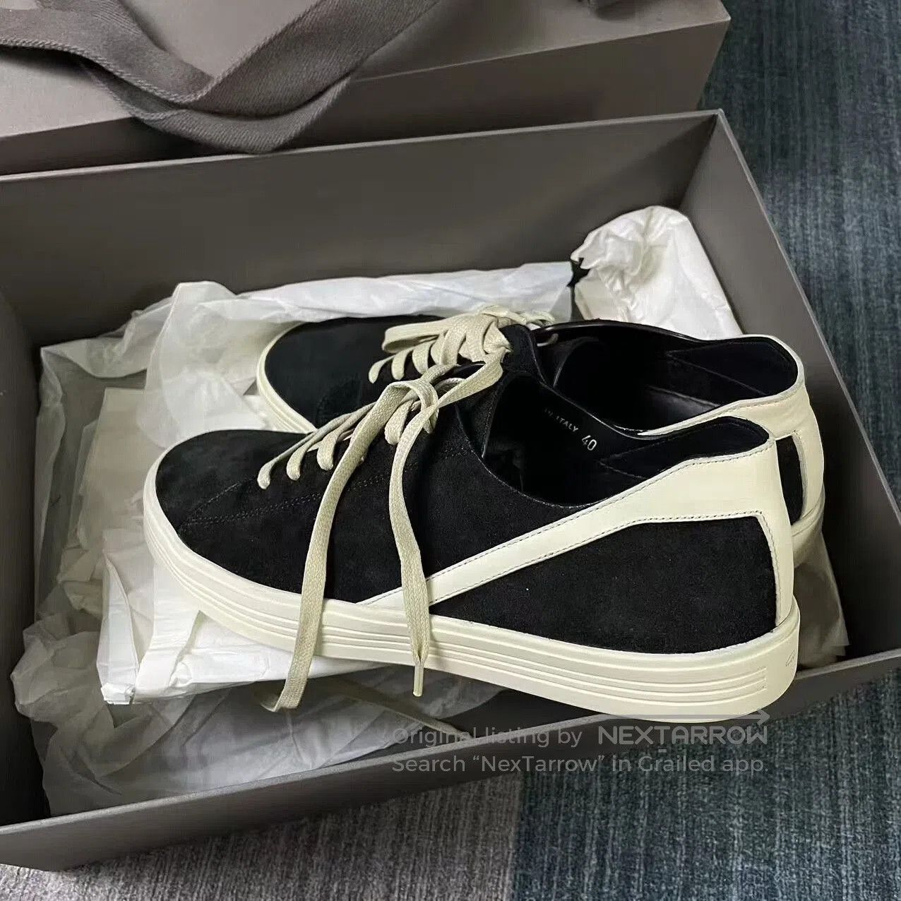 Rick Owens Rick Owens Classic Low Top Sneakers. Size US 7 / EU 40 - 3 Thumbnail