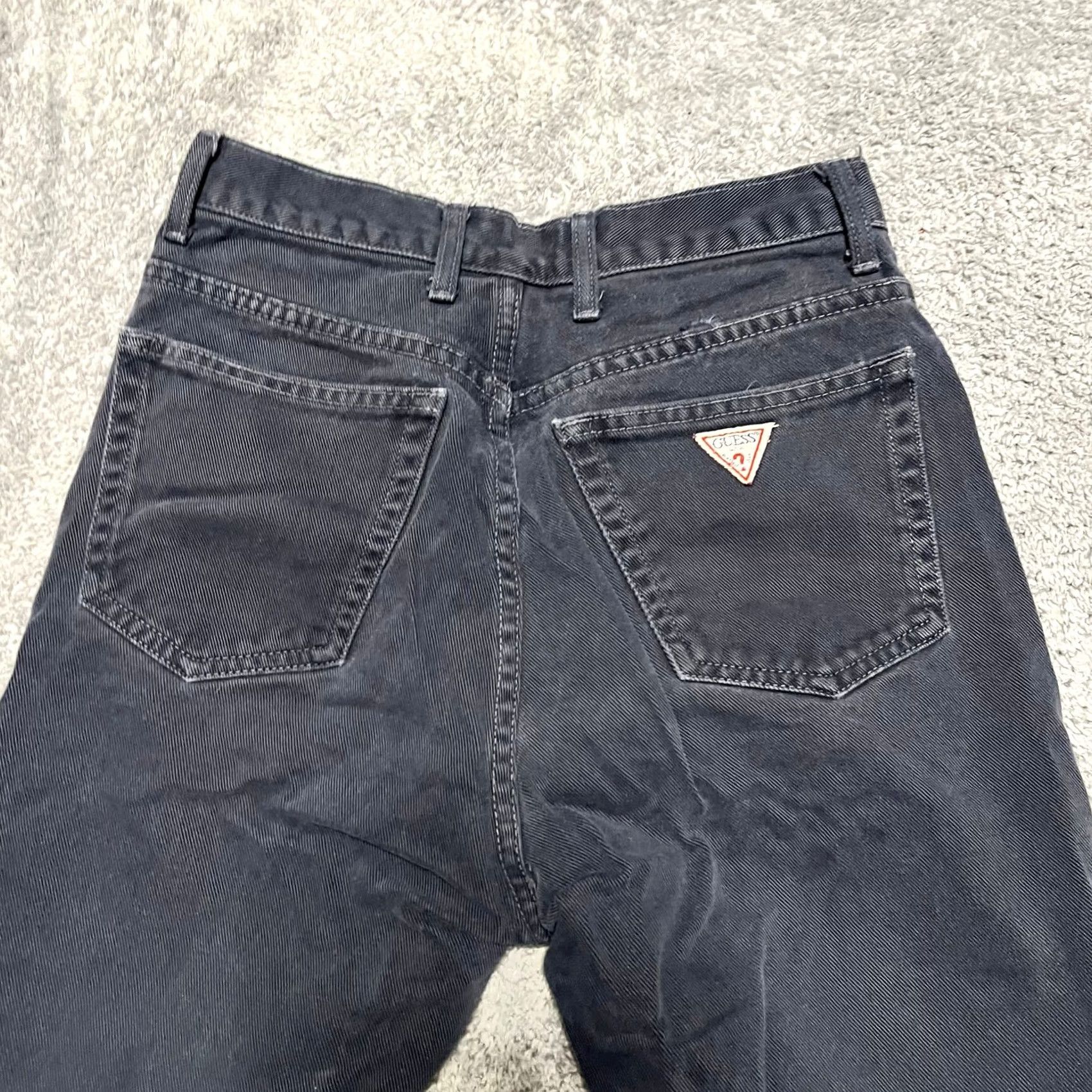 Guess VINTAGE Guess Jeans Mens 29 Blue Chino Denim USA Made Pants High Rise TAPERED Mens 29 Blue Chino Denim USA Made Pants High Rise 26x27 Size US 29 - 3 Thumbnail