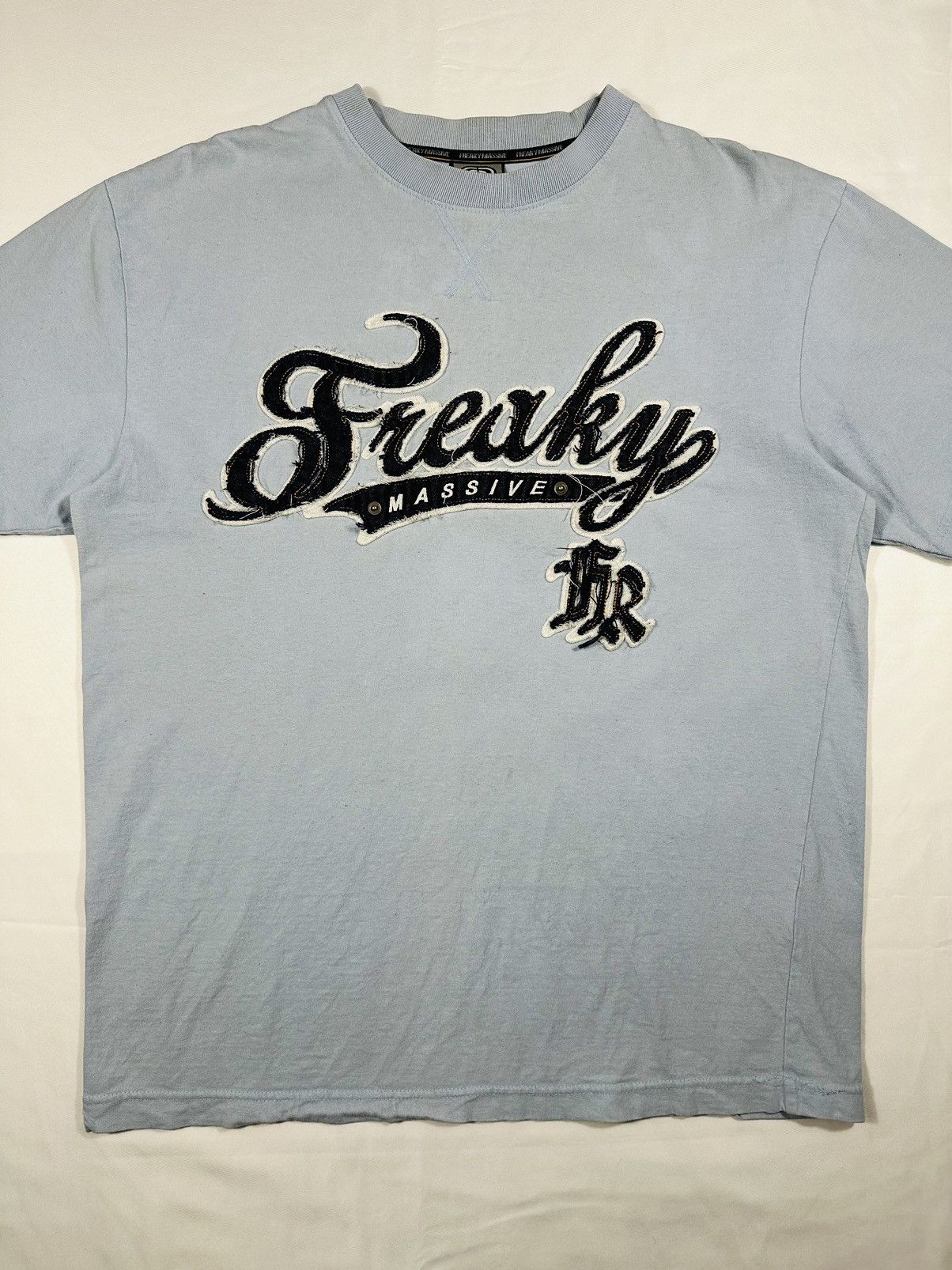 Other Y2K Freaky Massive Streetwear 2000s Denim Graphic T Shirt Size US L / EU 52-54 / 3 - 4 Thumbnail
