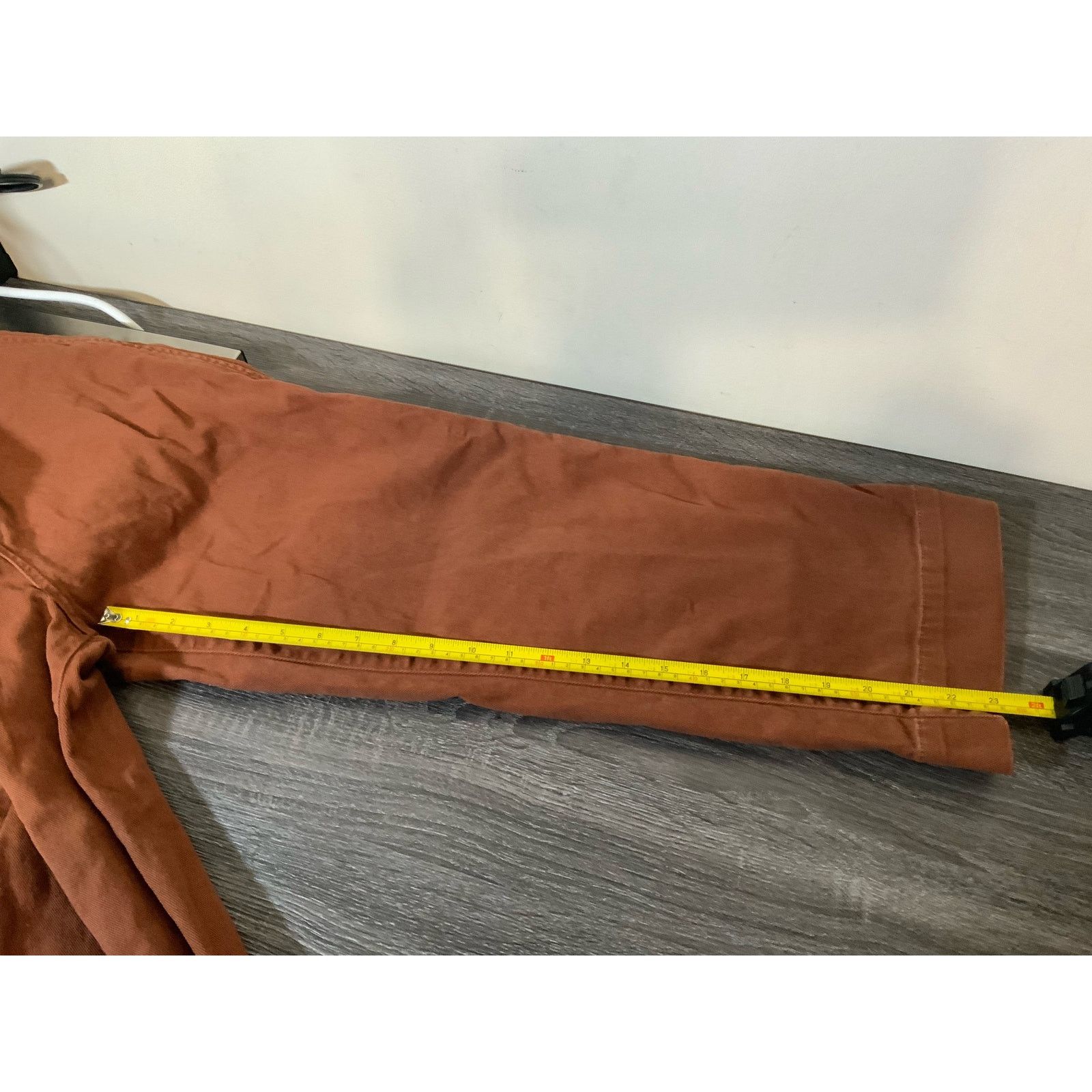 Quince Quince Denim Stretch Tapared and Wide Leg Brown Jeans 29" Size 29" - 6 Thumbnail