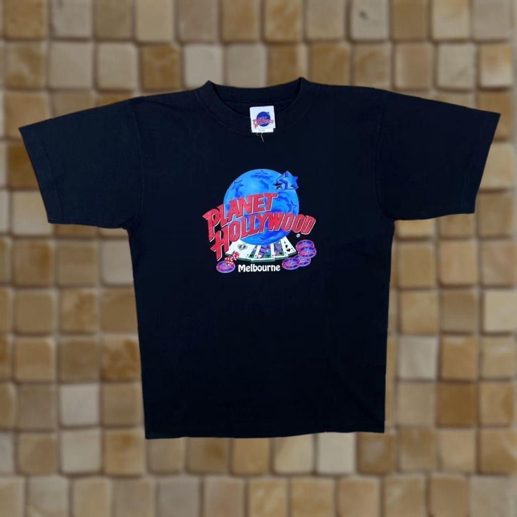 Planet Hollywood VINTAGE Planet Hollywood Melbourne Souvenir Graphic Black T-Shirt M Men Size US M / EU 48-50 / 2 - 1 Thumbnail