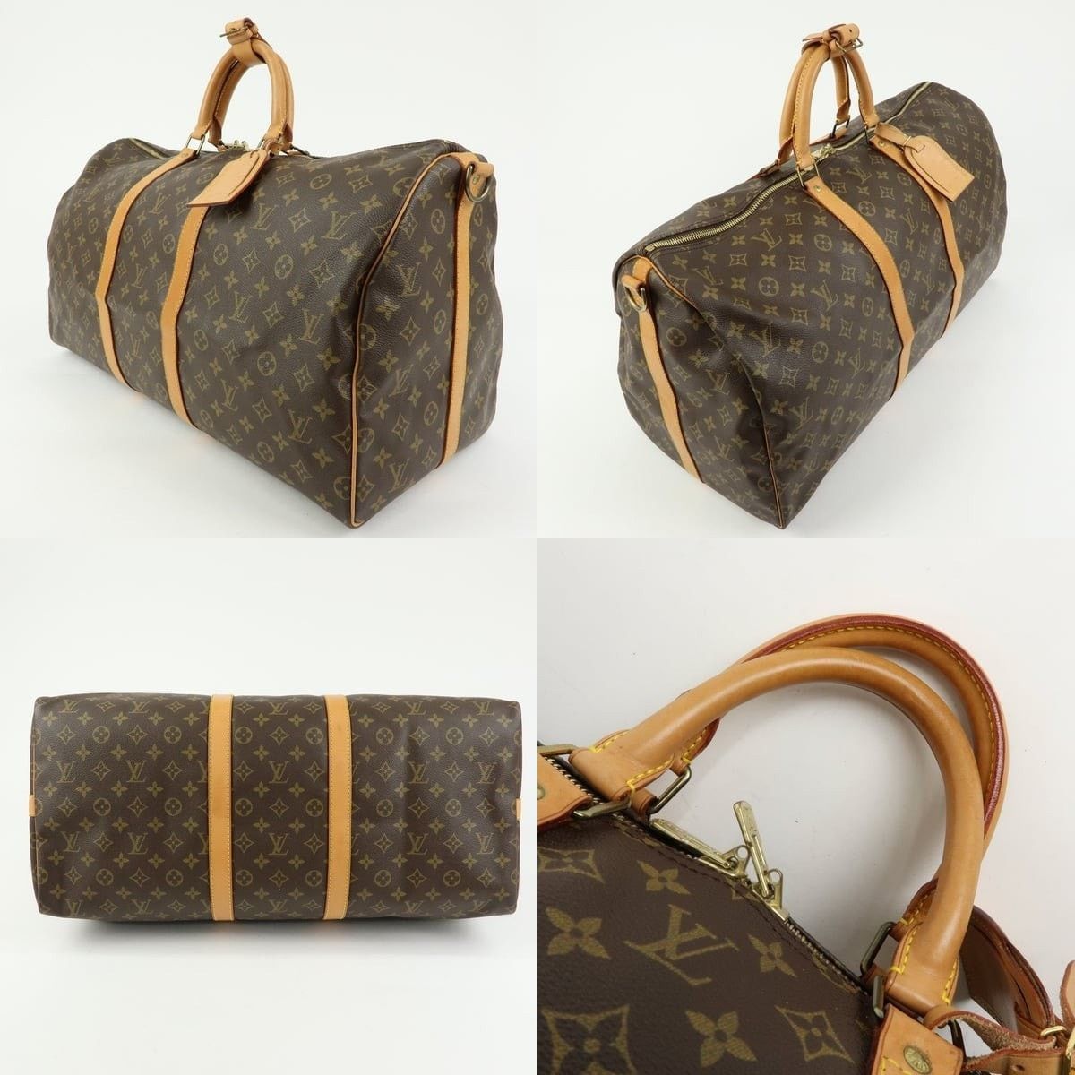 Louis Vuitton Louis Vuitton Monogram Keepall Bandouliere 55 Duffle Bag Size ONE SIZE - 3 Thumbnail