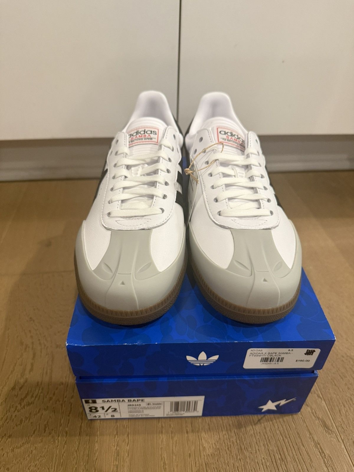 Adidas × Bape Men's Adidas x BAPE Samba | Size 8.5 | White Black Gum m Size US 8.5 / EU 41-42 - 2 Thumbnail
