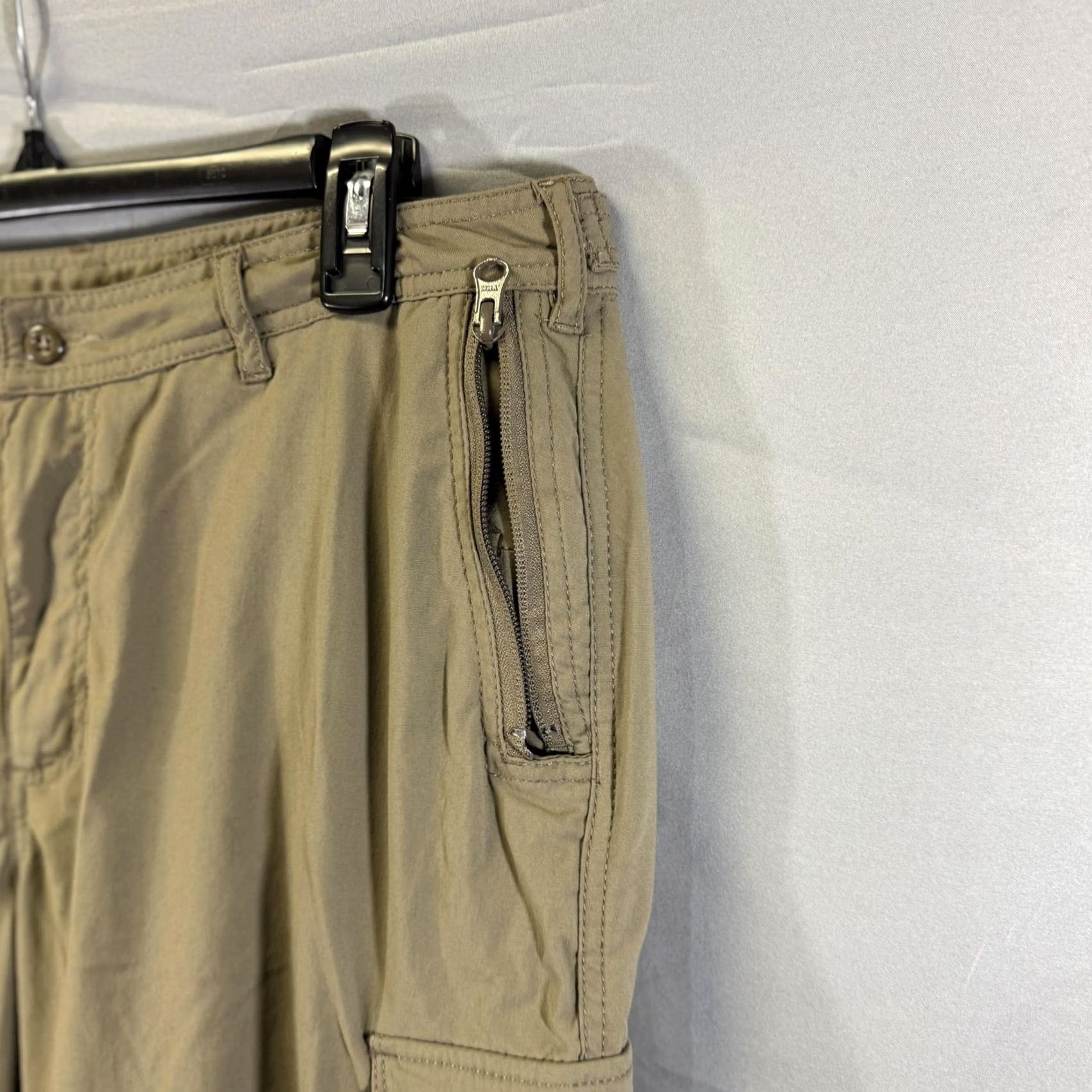 Vintage Clothing Arts P^Cubed Pick-Pocket Proof Travel Cargo Pants Womens 12 Khaki Beige Nylon Spandex Zip Fly Pocket Pants Travel Mens? Size 34" / US 12 / IT 48 - 5 Thumbnail