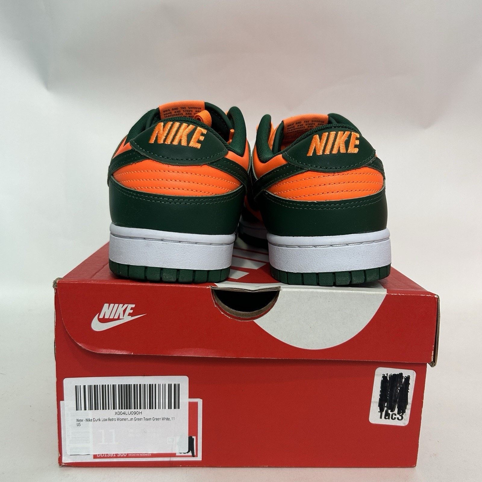 Nike Nike Dunk Low Retro “Miami/Gorge Green-White” DD1391-300 Size US 11 / EU 44 - 4 Thumbnail