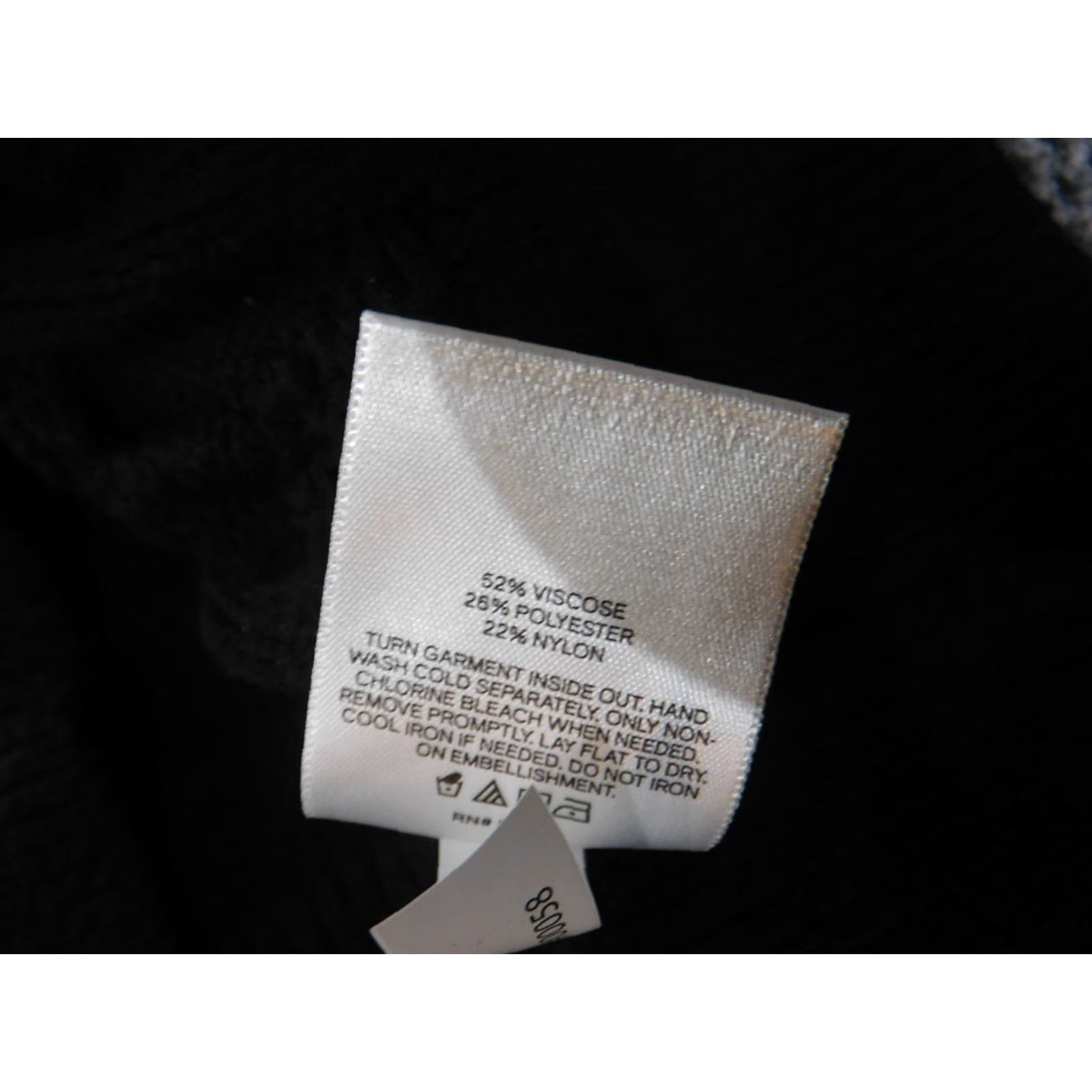 Express Express Womens Medium Black Crewneck Knit Pullover Sweater Size M / US 6-8 / IT 42-44 - 6 Thumbnail