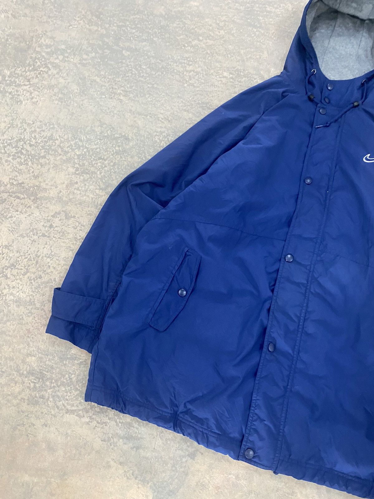 Nike VINTAGE 90s NIKE BIG SWOOSH BACKHIT WINDBREAKER JACKET BLUE Size US XXL / EU 58 / 5 - 4 Thumbnail
