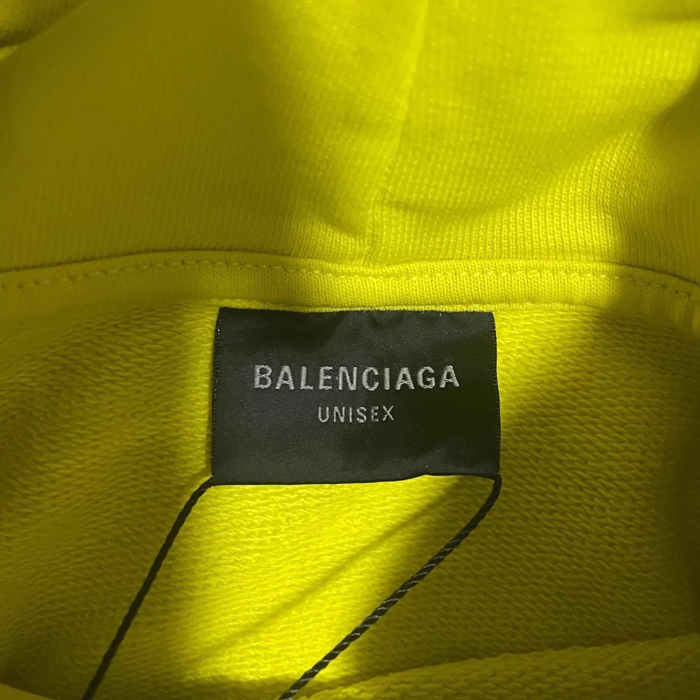 Balenciaga Yellow Oversized Hoodie with Front Logo Size US XXS / EU 40 - 3 Thumbnail