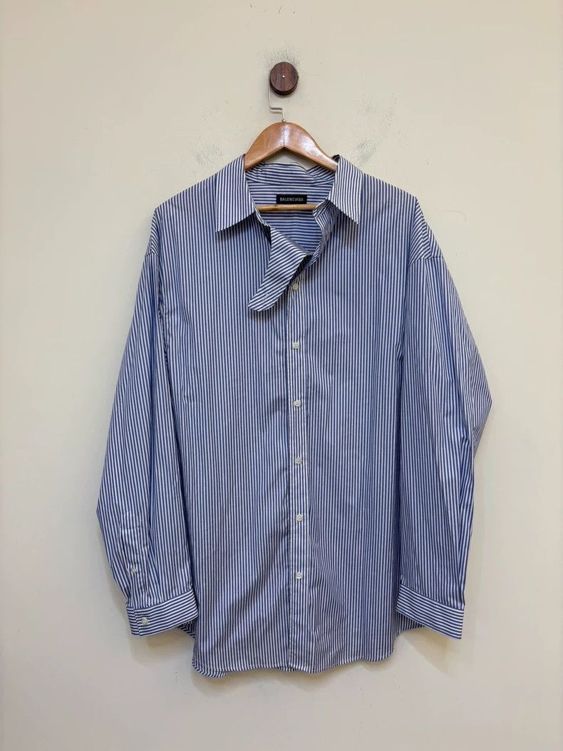 Balenciaga 2019 Striped Oversized Shirt-dmc