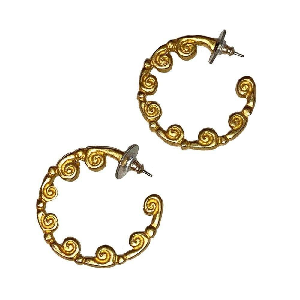 Karl Lagerfeld Karl Lagerfeld Scrollwork Hoop Earrings Size ONE SIZE - 3 Thumbnail