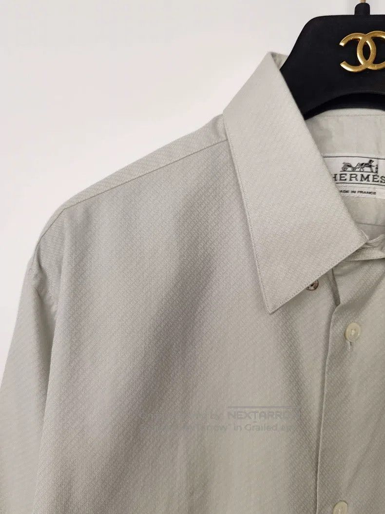 Hermes Hermes size 39 Men's H Embroidered Full Print Shirt Size US S / EU 44-46 / 1 - 4 Thumbnail