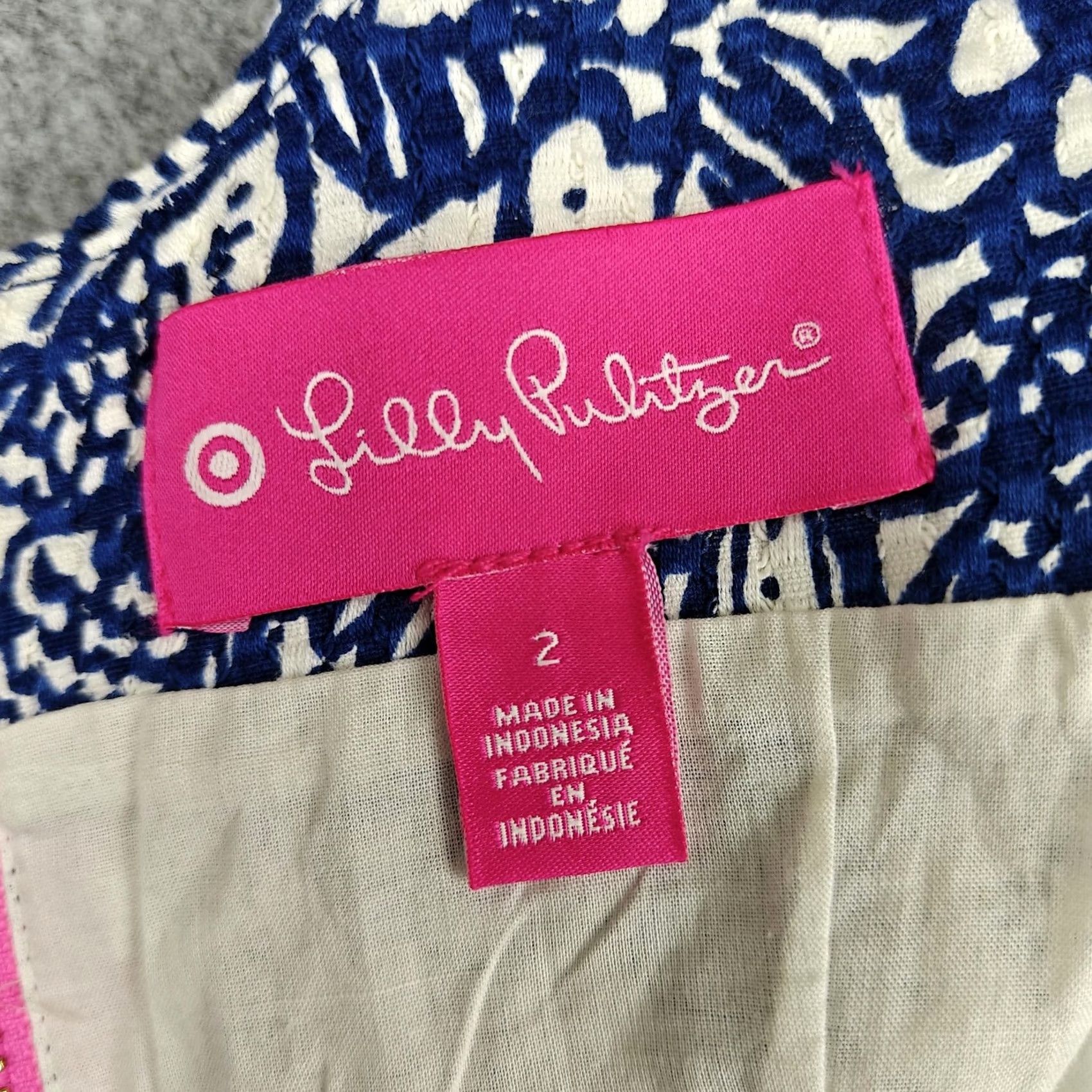 Lilly Pulitzer Lilly Pulitzer Dress Womens 2 Blue Floral Jacquard Embroidered Shift Mini Size XS / US 0-2 / IT 36-38 - 5 Thumbnail