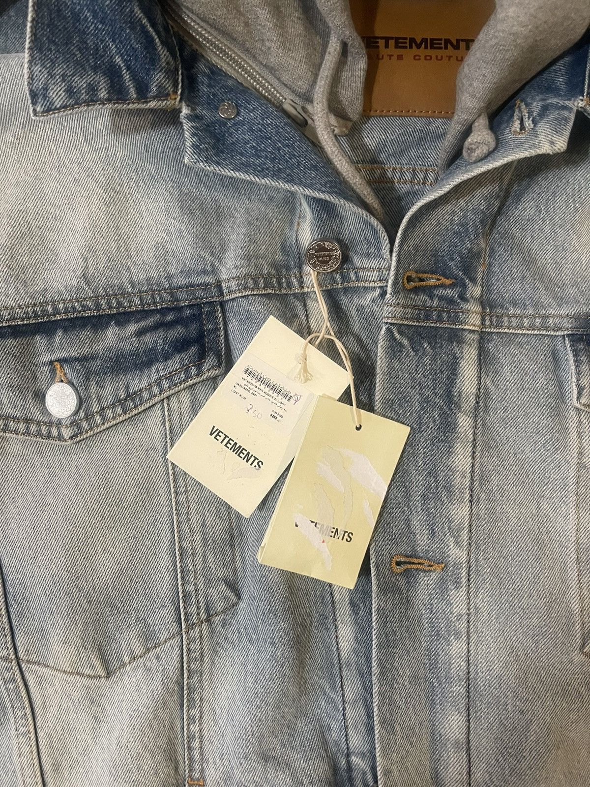 Vetements Vetements Denim Jacket Removable Hood Size US XL / EU 56 / 4 - 3 Thumbnail
