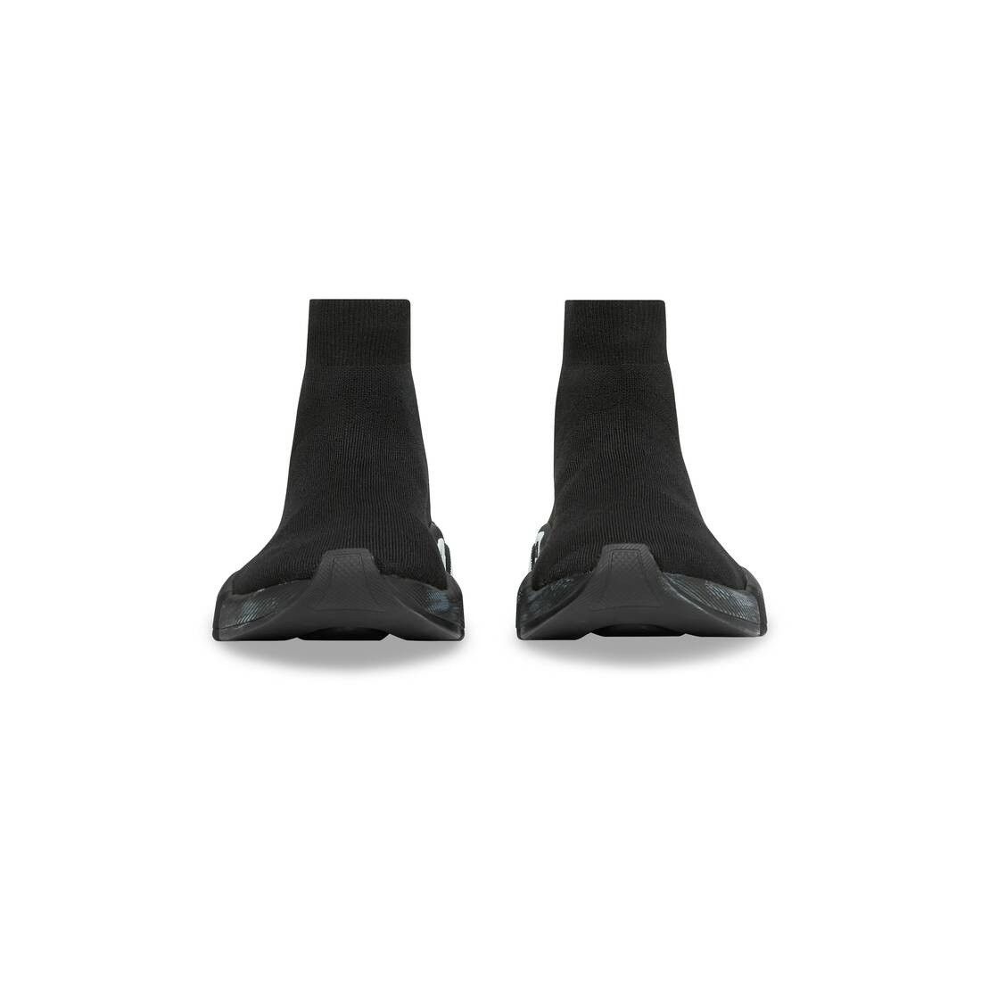 Balenciaga o1mt1gz0425 Speed 2.0 Graffiti Recycled Knit Sneakers Black Size US 12 / EU 45 - 3 Thumbnail