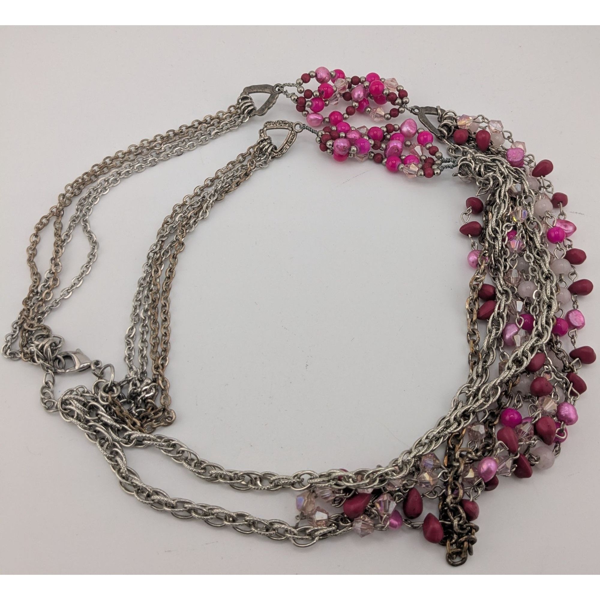 Other Vintage Y2K Multilayer Pink Bead & Chain Necklace Size ONE SIZE - 6 Thumbnail