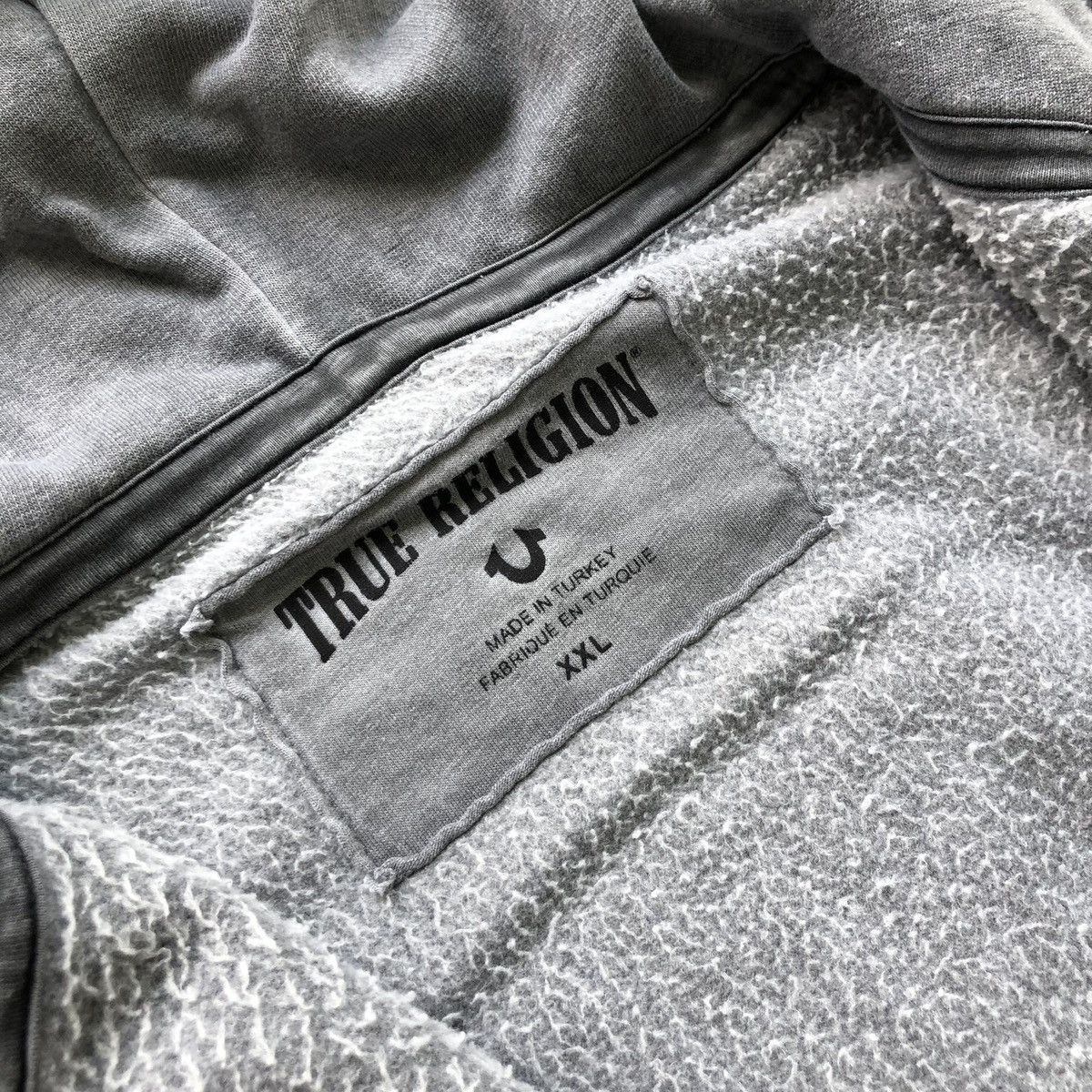 True Religion True Religion Los Angeles Skull Logo Washed Zip Hoodie Grey Size US XL / EU 56 / 4 - 8 Thumbnail