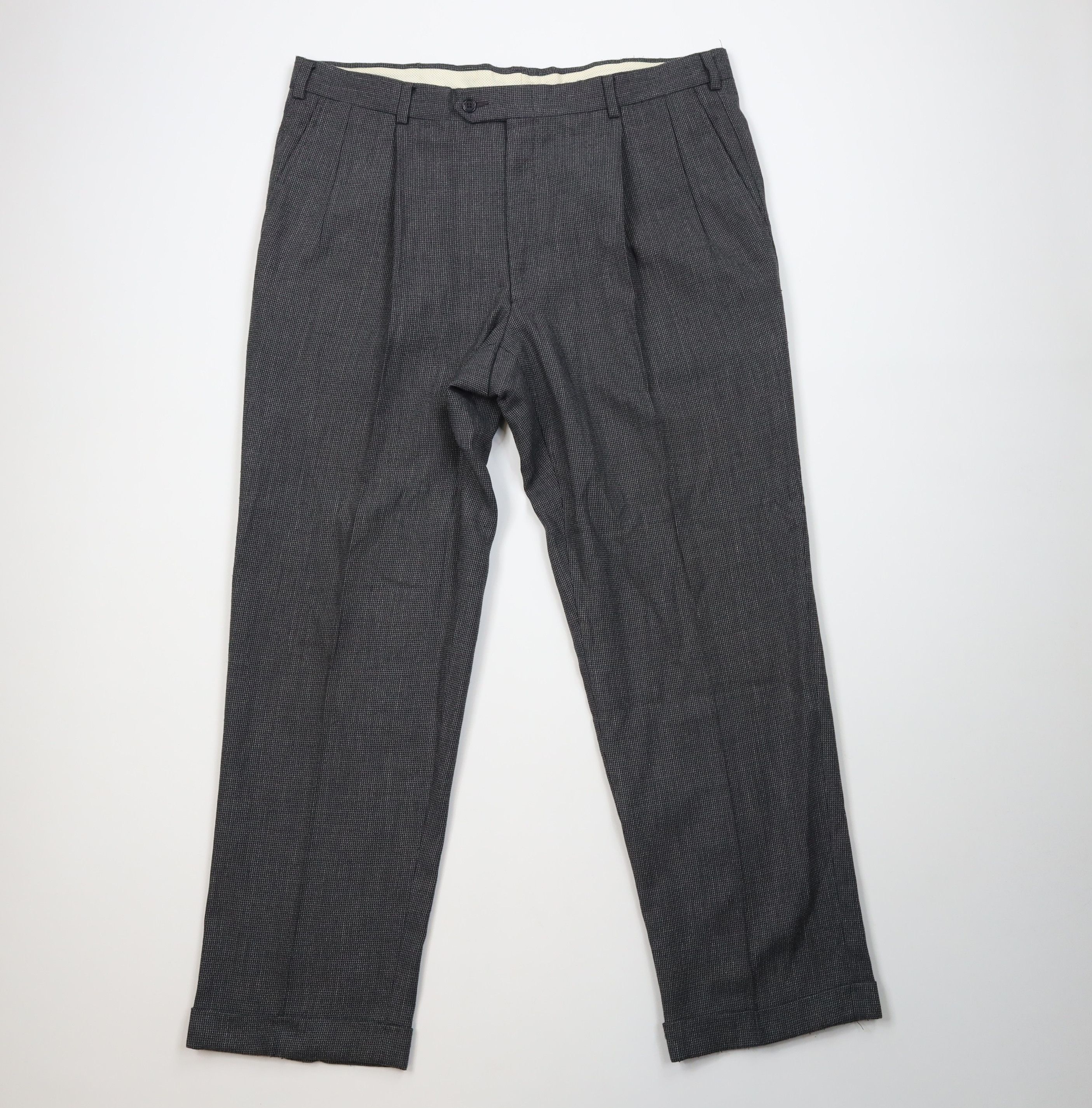 Vintage Vintage 90s Streetwear Knit Wide Leg Chino Pants Gray USA Size US 40 / EU 56 - 1 Thumbnail