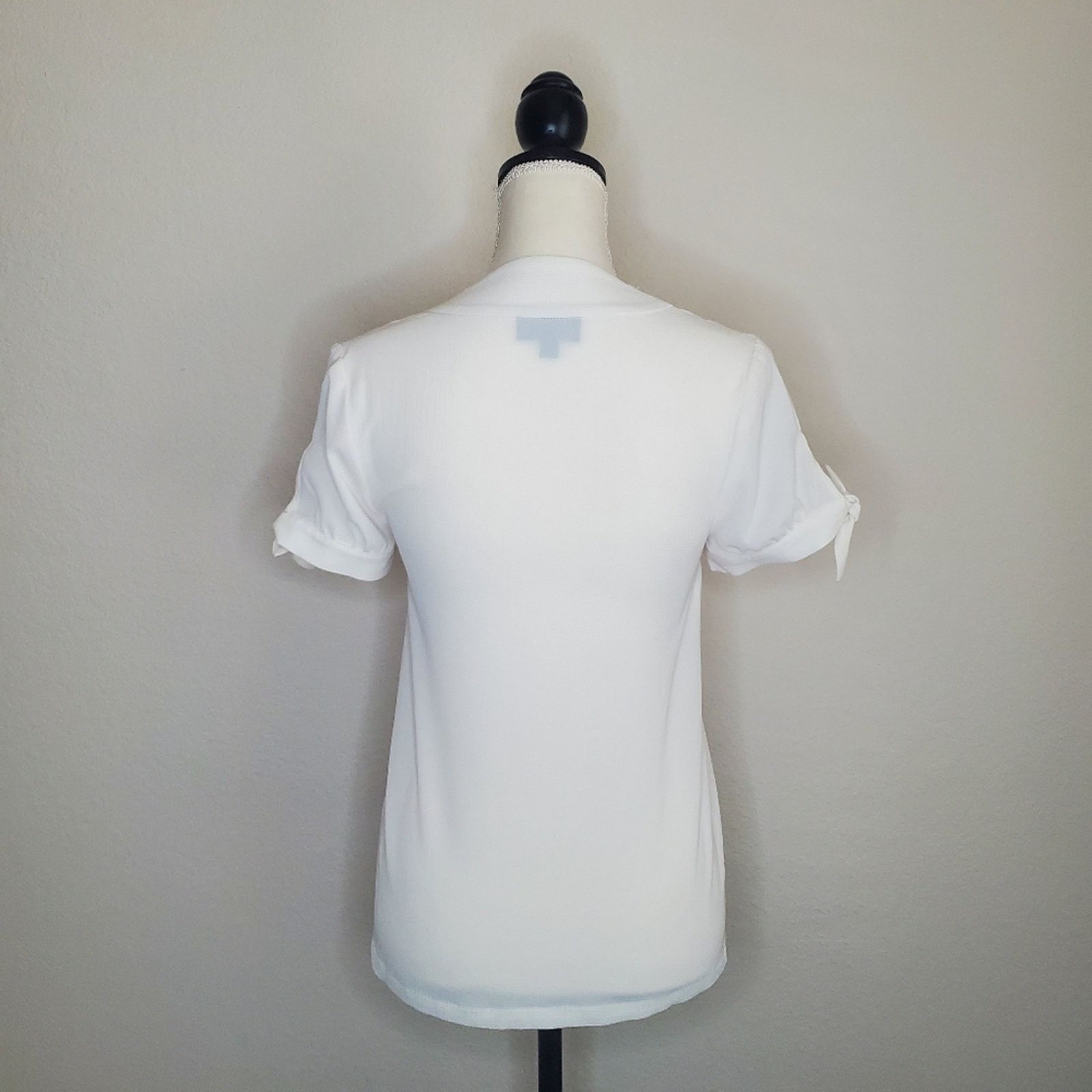 Other Modcloth White Tie Sleeve Blouse XXS Size XXS / US 00 / IT 34 - 3 Thumbnail