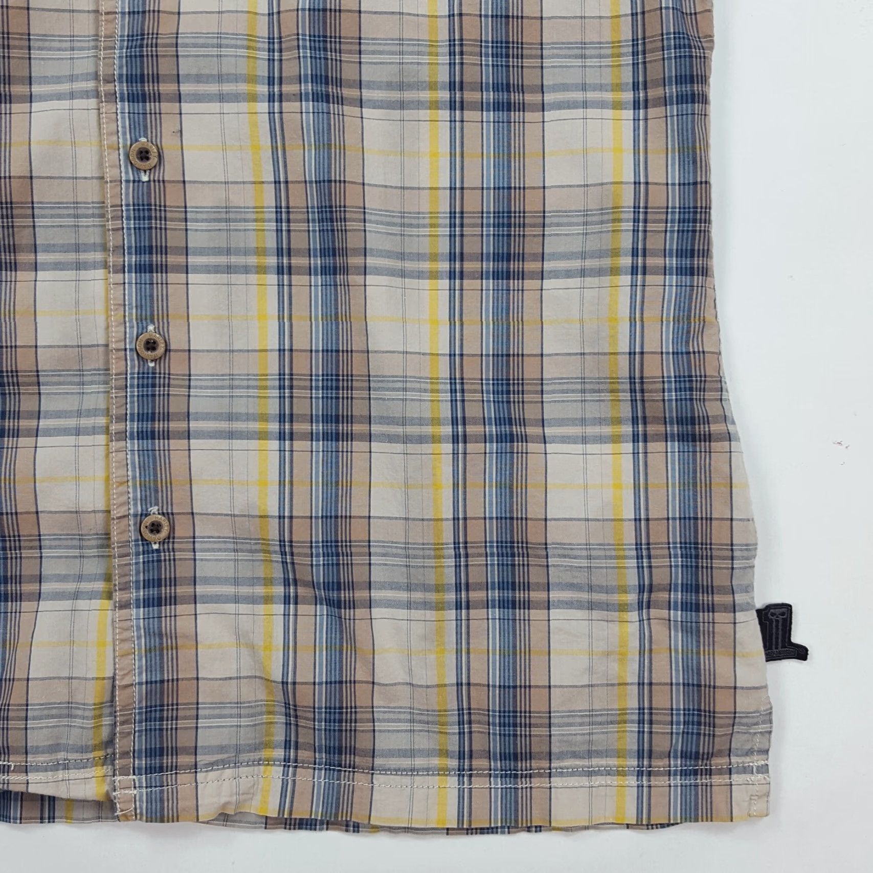 Harley Davidson Harley-Davidson Plaid Collared Mens L Motorcycle Button-Up Retro Dress Shirt Size 42R - 3 Thumbnail