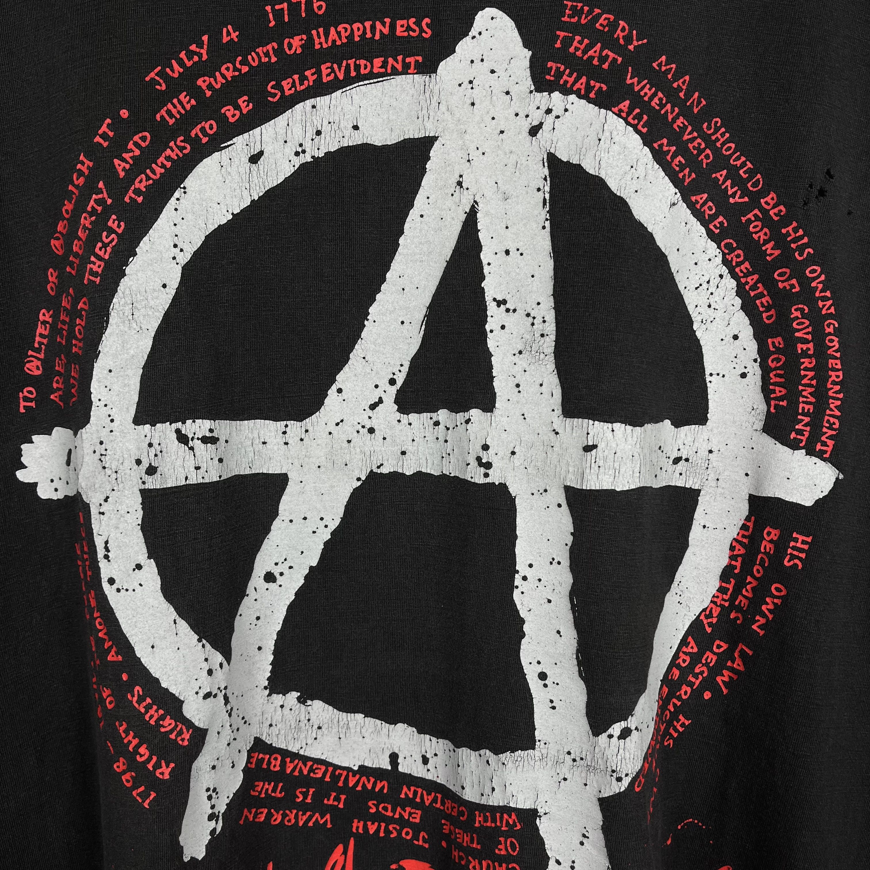 Vintage Vintage Anarchy Big Logo Destroy T Shirt 90’s Size US XL / EU 56 / 4 - 7 Thumbnail