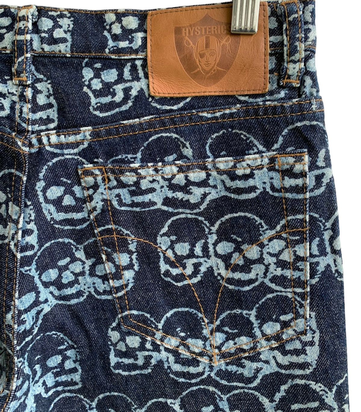 Hysteric Glamour 🔥Iconic 90s Vintage Hysteric Glamour Skull Head Over Printed Size US 29 - 11 Thumbnail