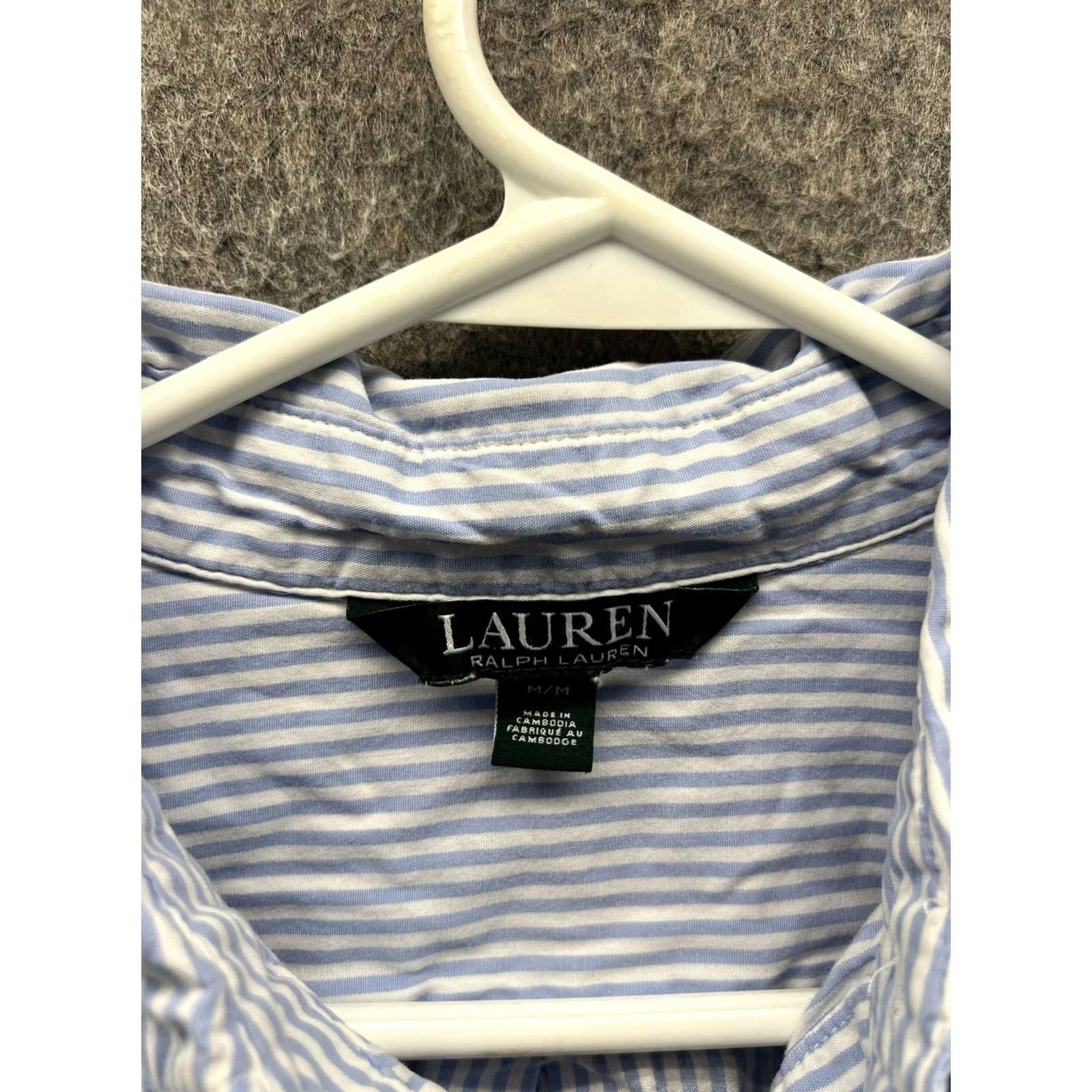 Ralph Lauren Lauren Ralph Lauren Shirt Womens Medium Blue Stripe Button Long Sleeve Casual Everyday M Womens Size M / US 6-8 / IT 42-44 - 2 Thumbnail
