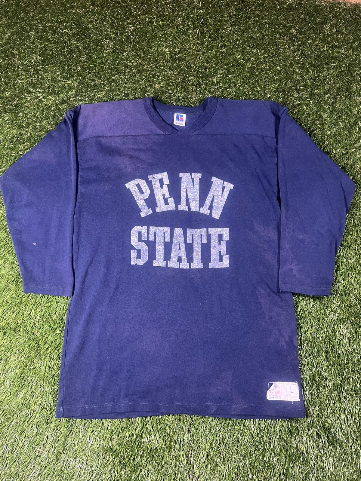 Russell Athletic Vintage 80s Faded Penn State University Fall Football Jersey Size US L / EU 52-54 / 3 - 1 Thumbnail