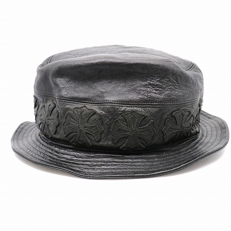 Chrome Hearts Chrome Hearts Plus Patch Leather Bucket Hat Size ONE SIZE - 3 Thumbnail