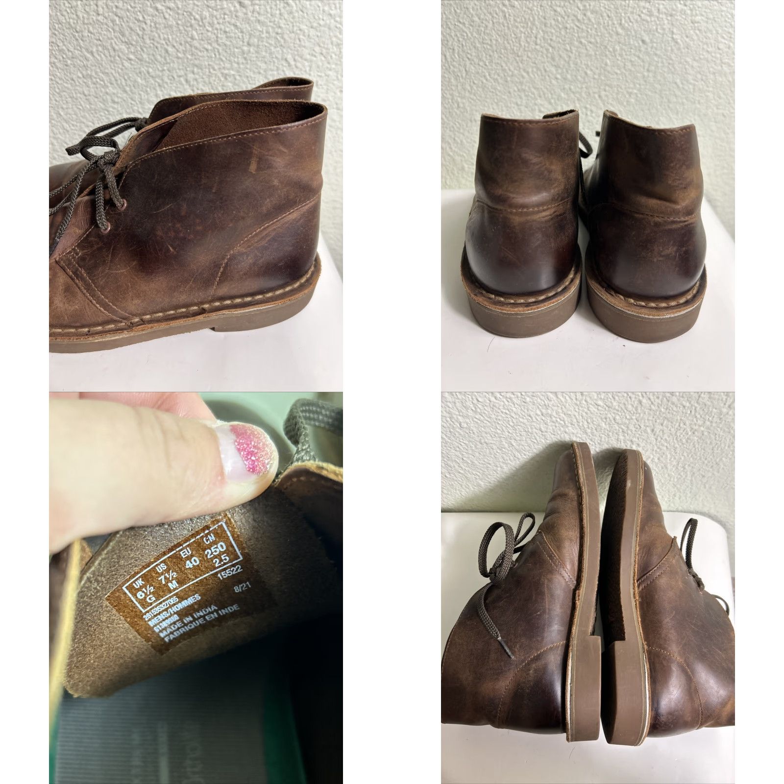 Clarks Clarks Bushacre 15522 Brown Leather Chukka Boots Men Size 7.5 M Size US 8 / EU 41 - 9 Thumbnail
