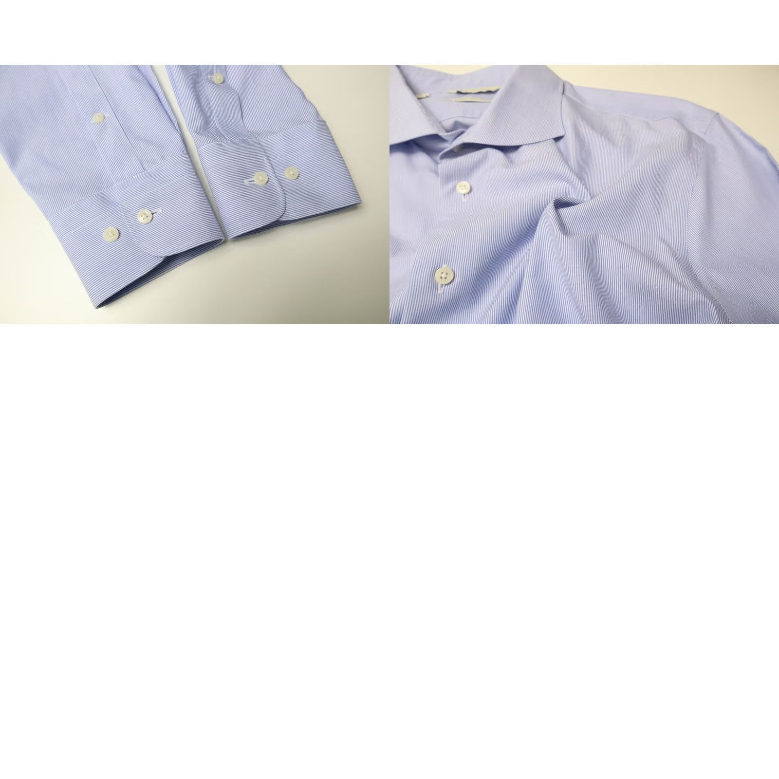 Suitsupply Suitsupply Try On Extra Slim Fit Formal Shirt 46/18 Blue Pinstripe Dress Shirt Mens Regular 100% Cotton Long Sleeve Button Collared 46/18 18in) Size 46R - 8 Thumbnail