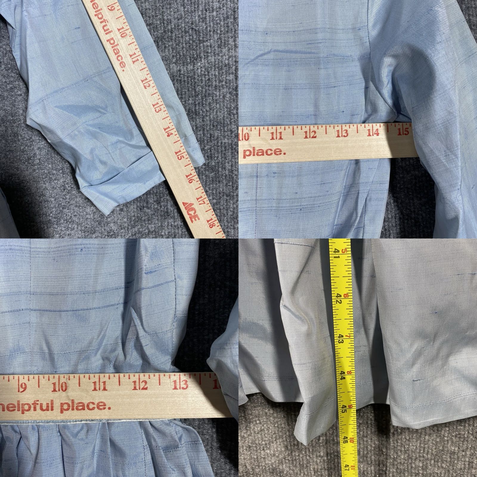 Vintage VINTAGE 1950s Silk Shirt Dress Women Size 12 Light Blue Belt Pleated Rockabilly Blue Shirt Dress Womens Size XL / US 12-14 / IT 48-50 - 9 Thumbnail