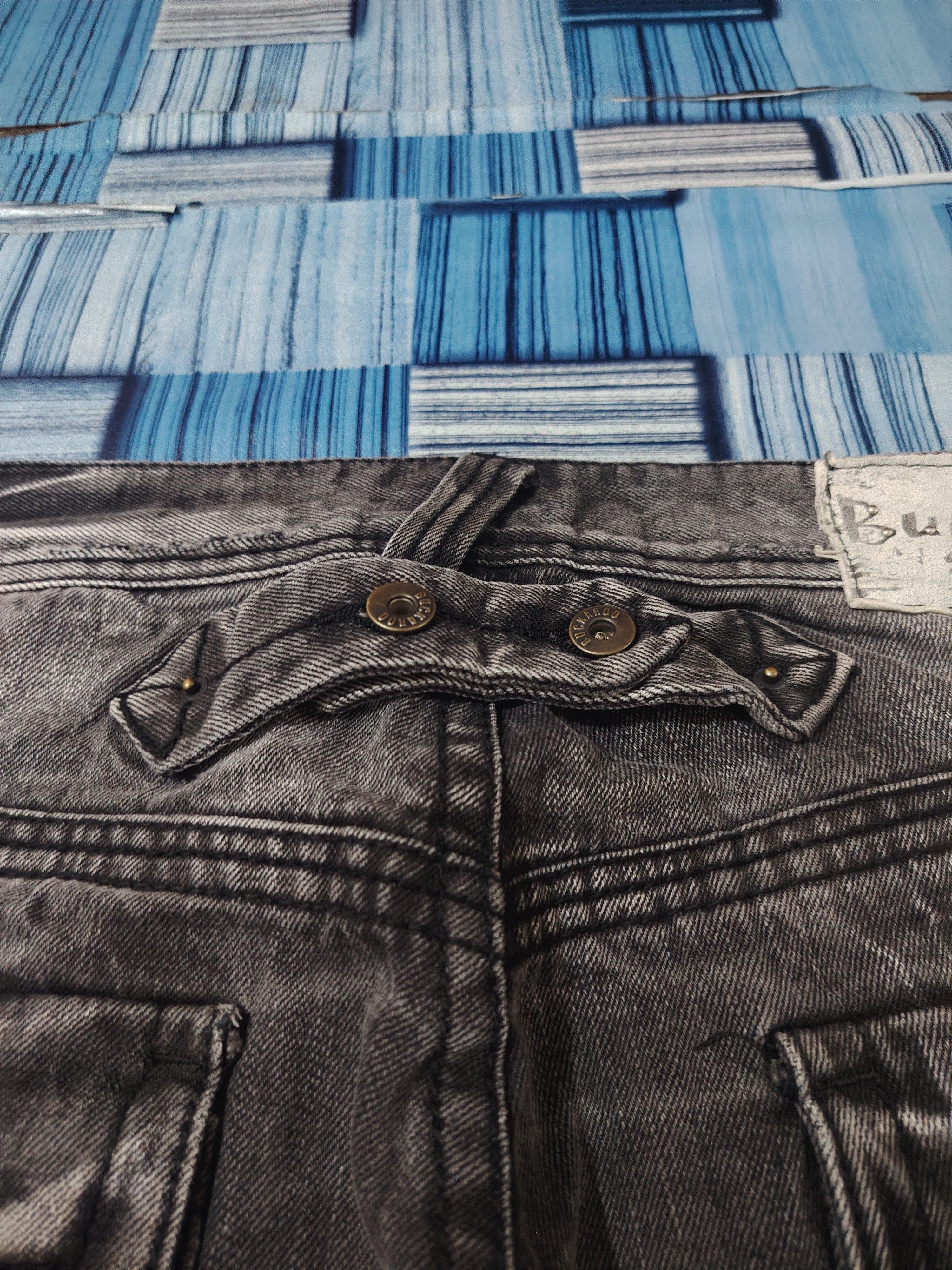 If Six Was Nine Buckaroo Distressed Denim Flared Jeans Baggy Style Buckle Size US 31 - 16 Thumbnail