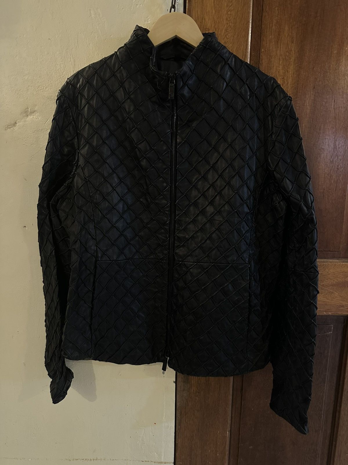 Giorgio Armani GIORGIO ARMANI LEATHER JACKET Size US L / EU 52-54 / 3 - 1 Thumbnail