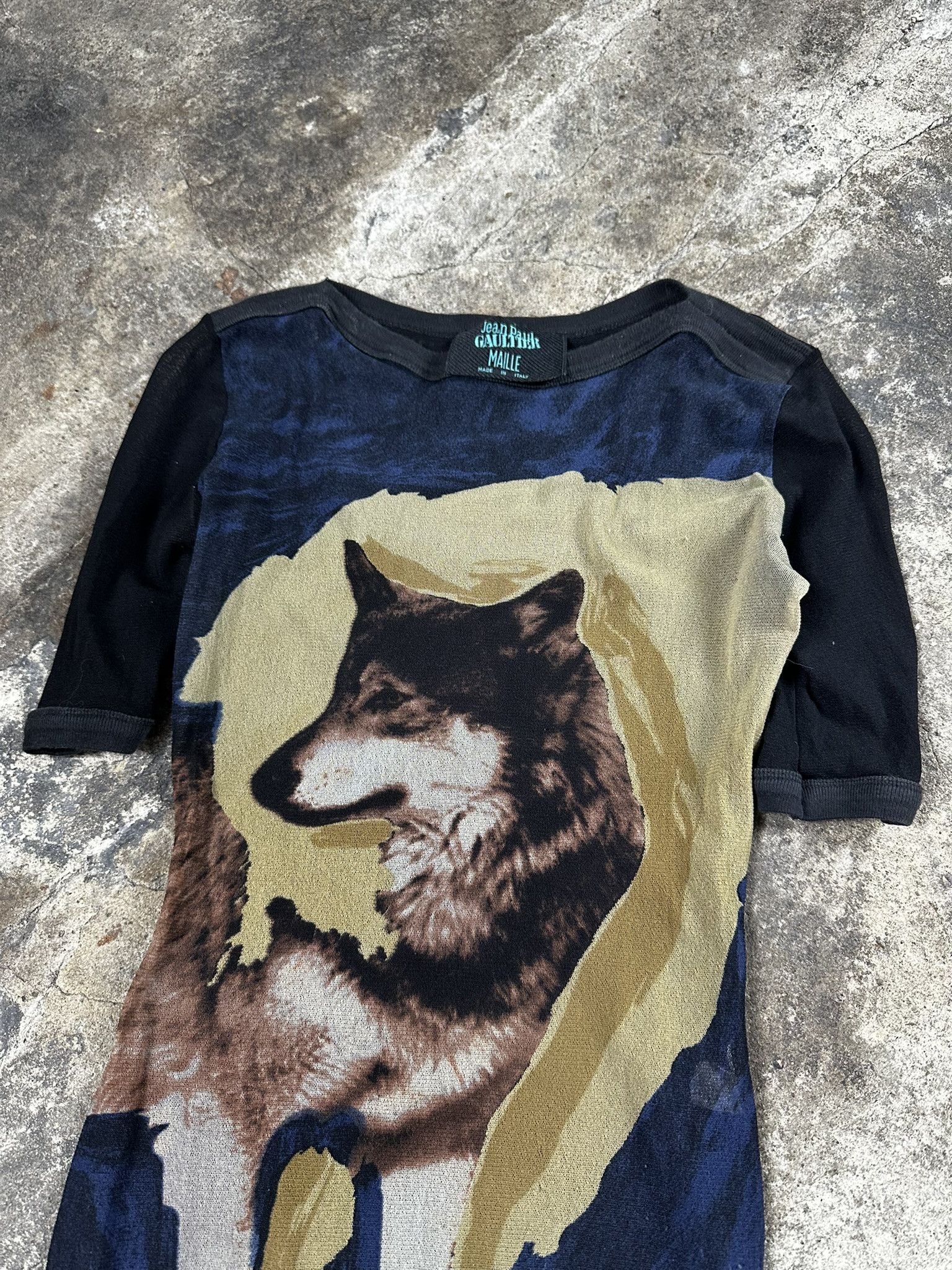 トップス Jean Paul Gaultier Wolf Mesh Top ITALY S Vintage Jean Paul Gaultier Wolf Mesh Top