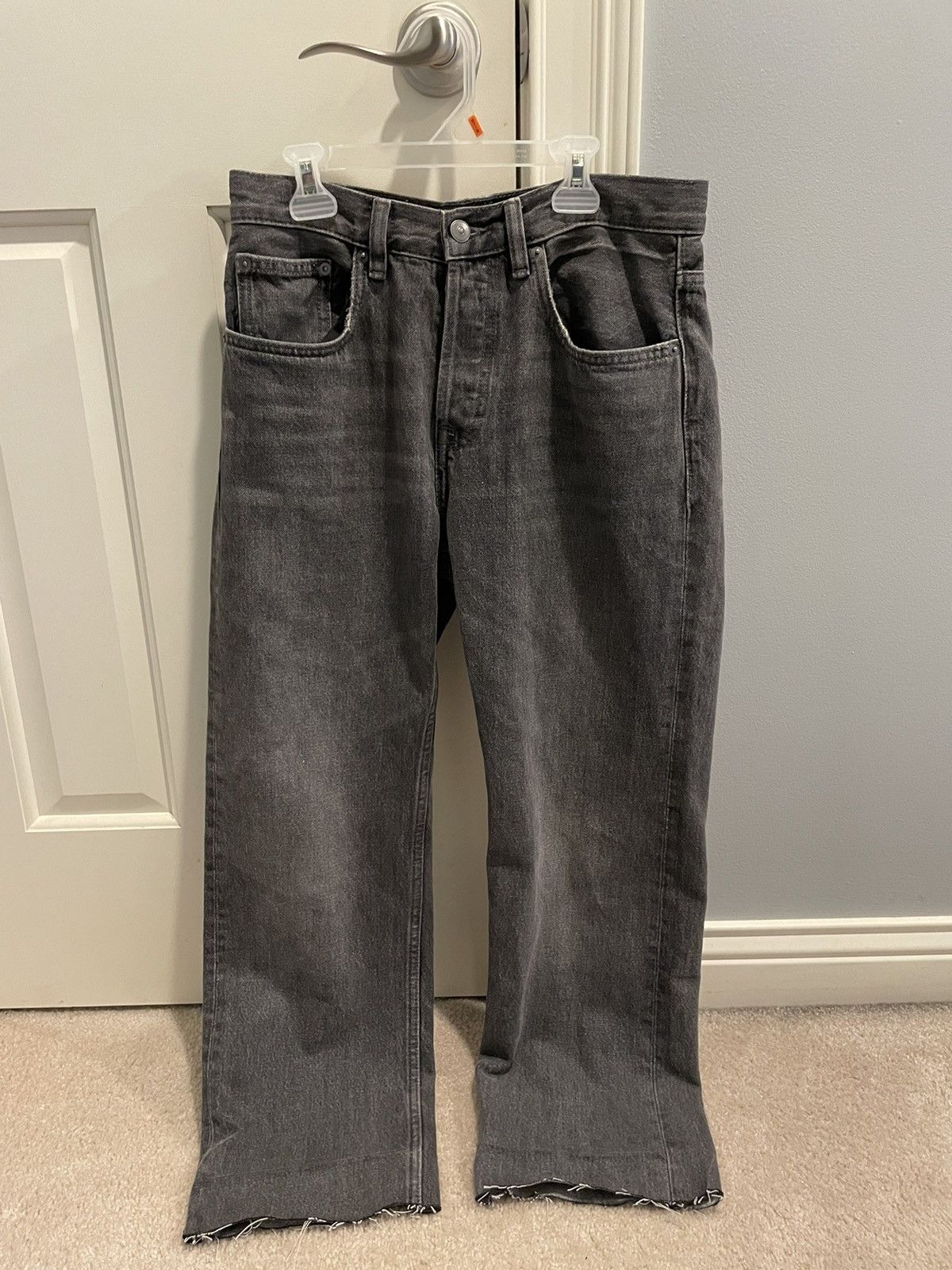 Zara Zara straight fit gray jeans Size US 30 / EU 46 - 1 Thumbnail