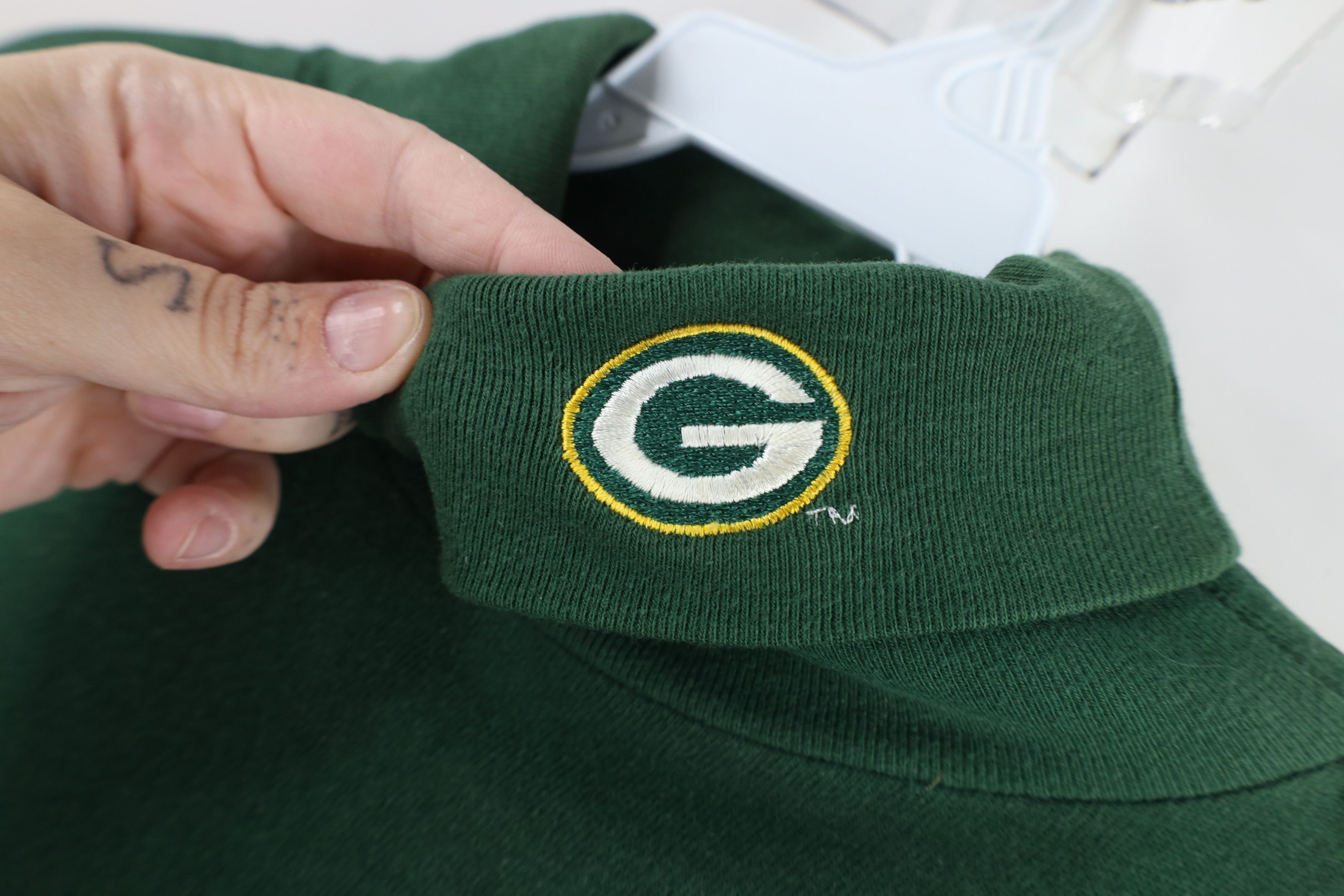 Vintage Vintage 90s Packers Football Turtleneck T-Shirt Green USA Size US L / EU 52-54 / 3 - 4 Thumbnail