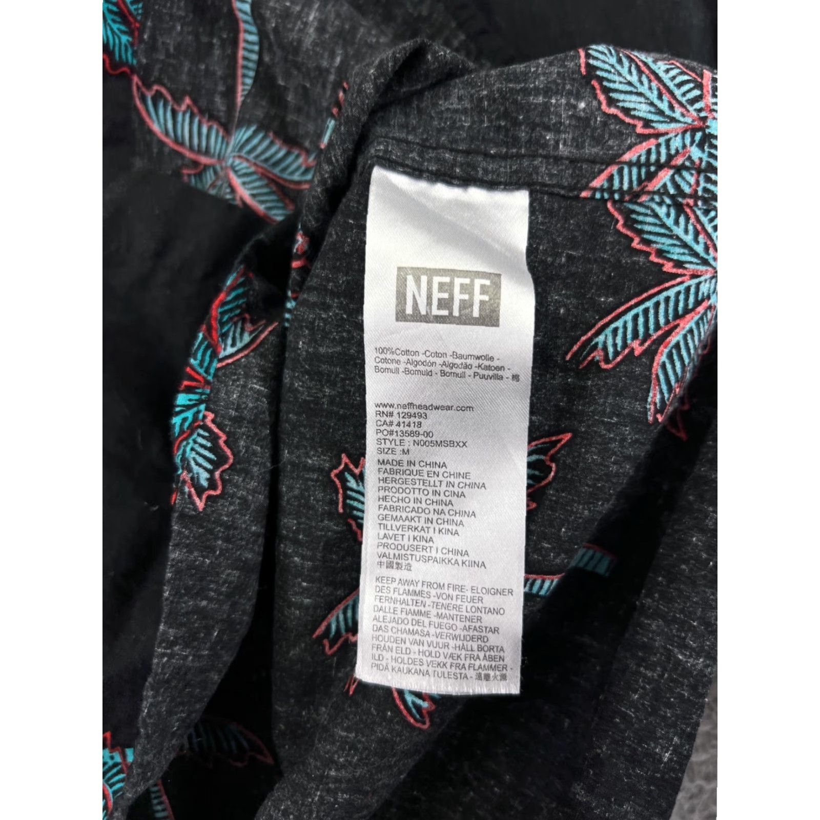 Vintage NEFF Shirt Mens Medium Black Palm Tree All Over Print Hawaiian 100% Cotton Beach Size US M / EU 48-50 / 2 - 4 Thumbnail