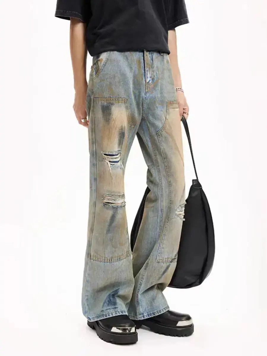 Japanese Brand Street style dirty ripped jeans Size US 30 / EU 46 - 6 Thumbnail