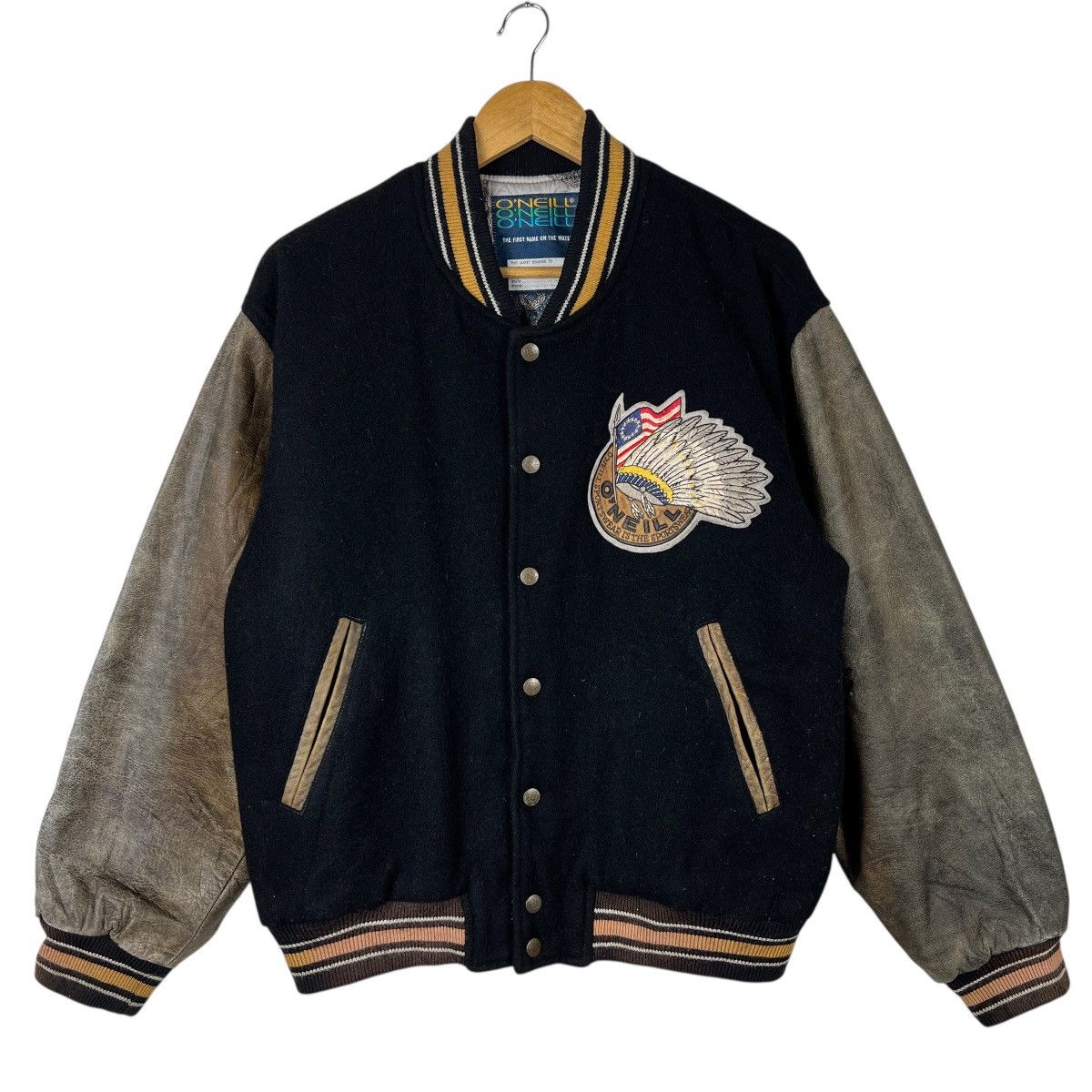 O'Neill Vintage Oneill Embroidery Varsity Stadium Bomber Jacket Size US M / EU 48-50 / 2 - 2 Thumbnail