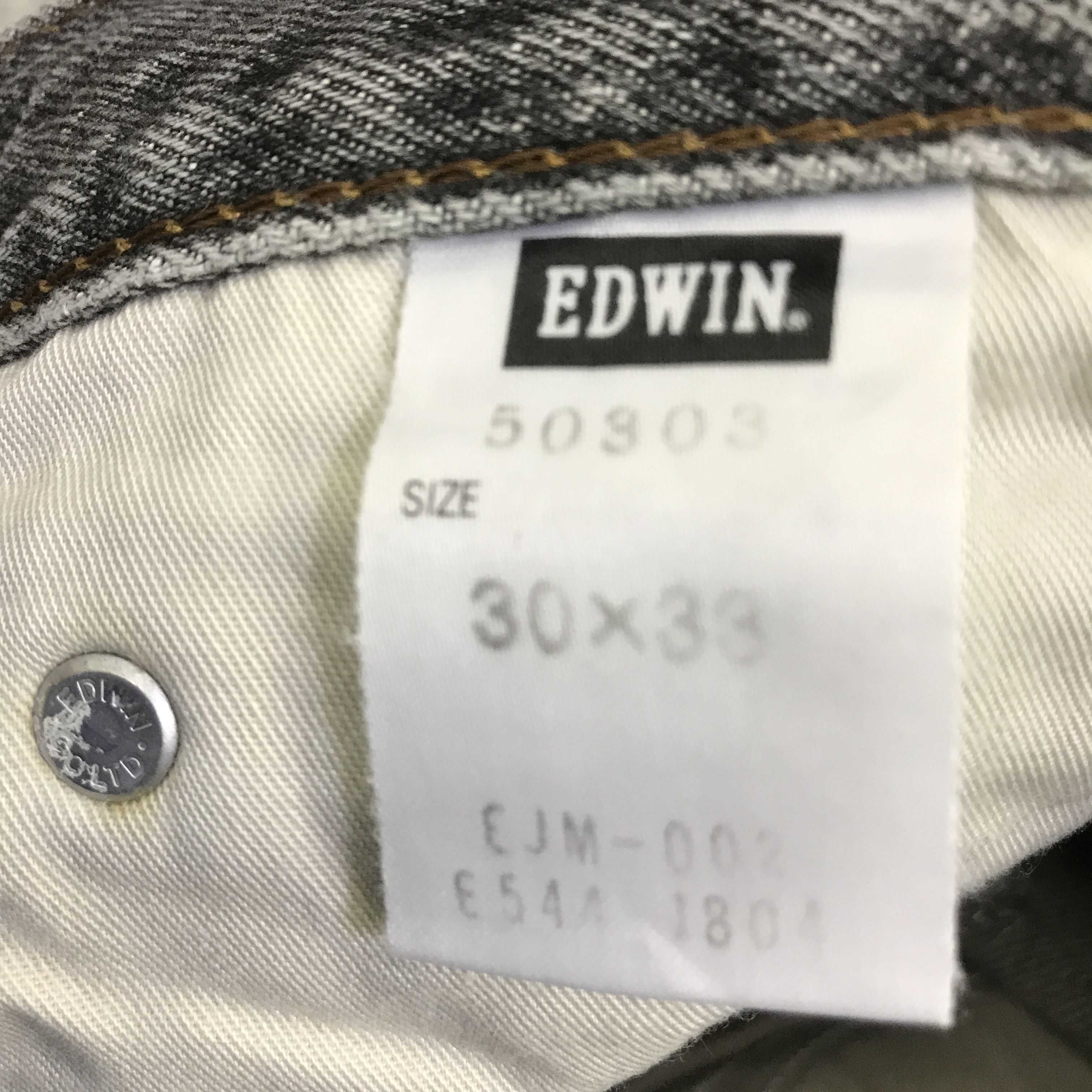 Edwin EDWIN BLACK FADED DENIM LIGHT PANTS K74B16 Size US 30 / EU 46 - 14 Thumbnail