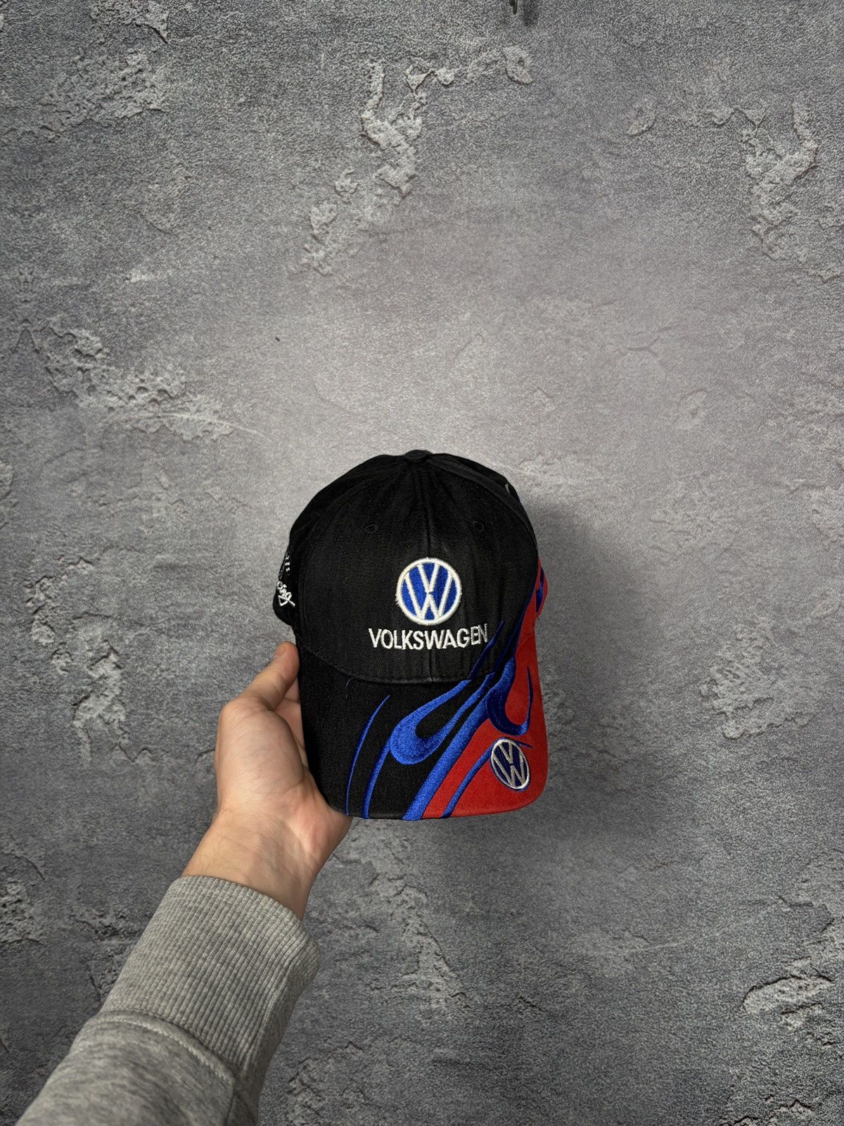 Vintage Vintage Volkswagen Racing Flames Y2k Drip Hat Cap Streetwear Size ONE SIZE - 2 Thumbnail