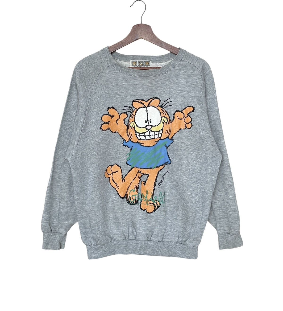 Vintage Vintage Cartoon Garfield Sweatshirt 1990s Size US M / EU 48-50 / 2 - 1 Thumbnail