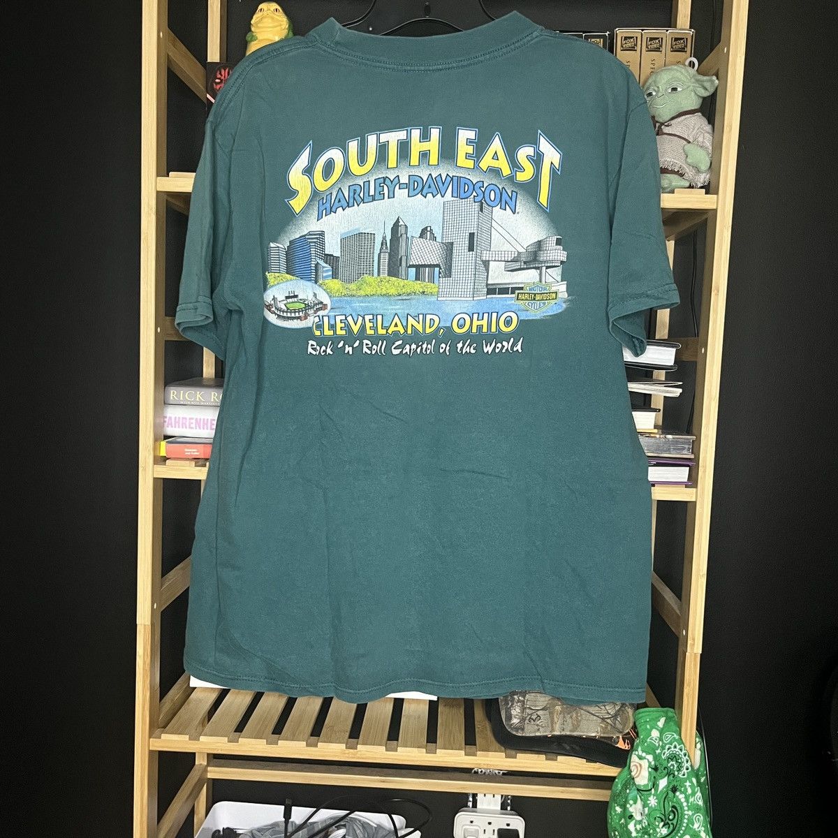 Harley Davidson Vintage Cleveland Ohio Rock N Roll T Shirt Large Teal Size US L / EU 52-54 / 3 - 5 Thumbnail