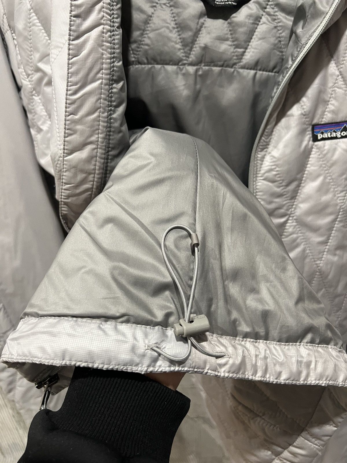 Patagonia Quilted Hoodie Nano Jacket L Teal Primaloft