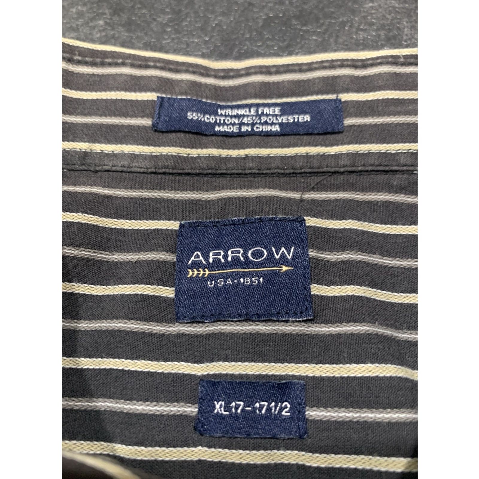 Arrow Arrow Long Sleeve Dress Shirt Plaid XL Multicolor Button Down Collar Mens Size 46R - 5 Thumbnail