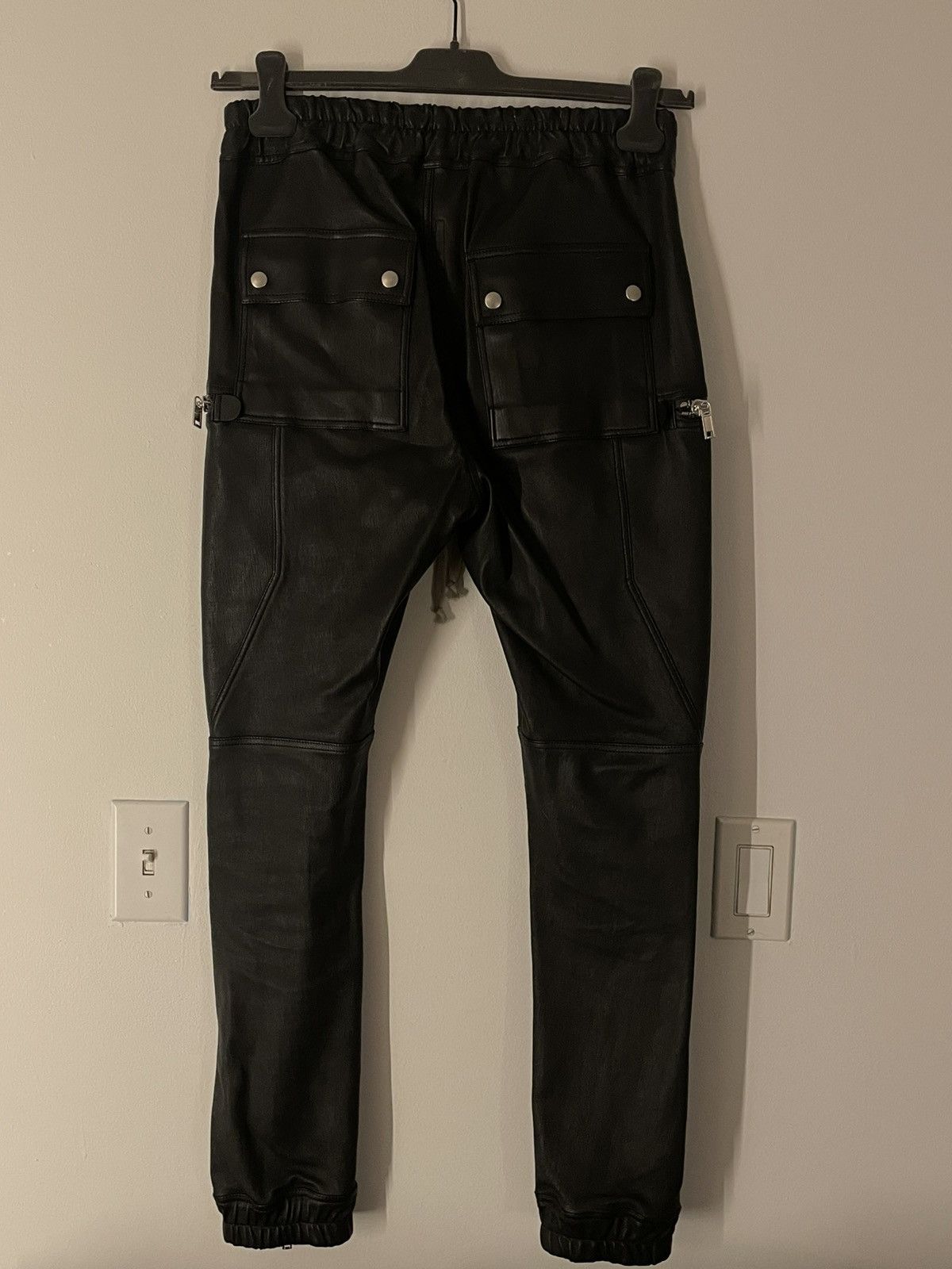 Rick Owens Gethsemane Lamb Leather Bauhaus Pants Size 28" / US 6 / IT 42 - 2 Thumbnail