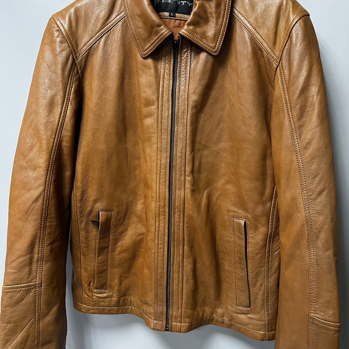 Vintage Leather Jacket Men Infinity Brown Bomber Nappa Leather Size US L / EU 52-54 / 3 - 8 Thumbnail