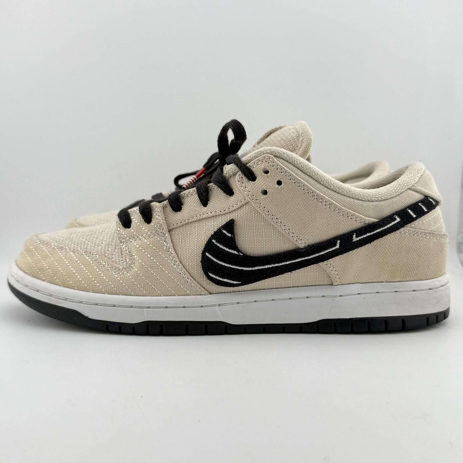Nike Nike SB Dunk Low Pro QS Fossil Black Sail 8.5 Used Size US 8.5 / EU 41-42 - 2 Thumbnail