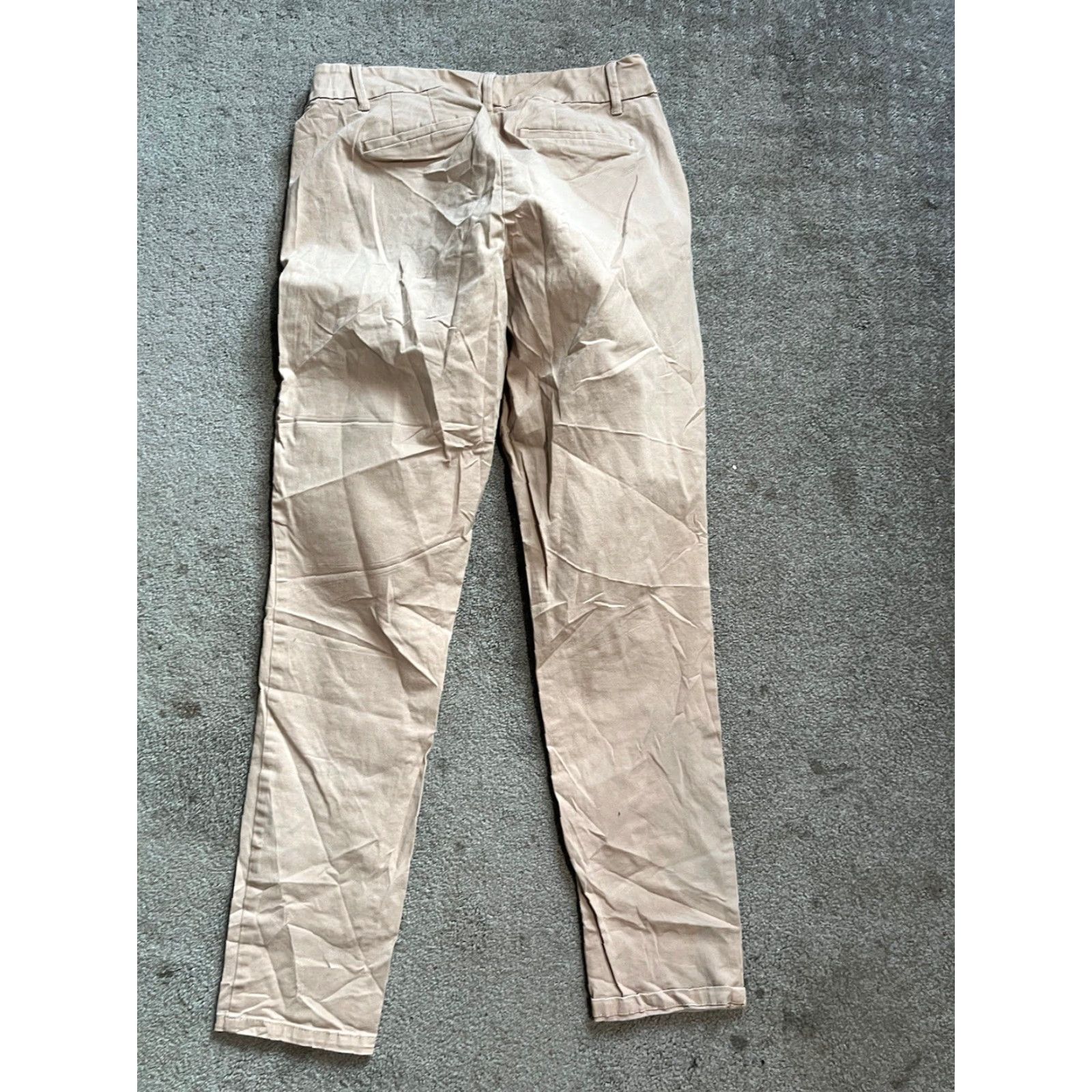 Ann Taylor VINTAGE Ann Taylor Loft Womens Size 4T Beige Khaki Pants Stretch Skinny Ankle X-Tall? Size 27" / US 4 / IT 40 - 3 Thumbnail