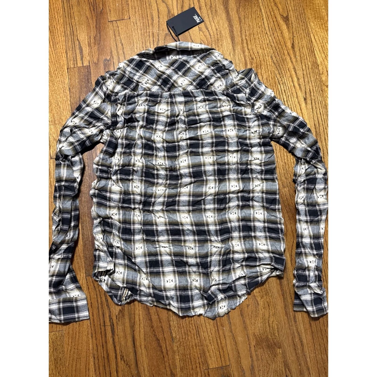 Paige Paige Shirt Blouse S Womens Multicolor Plaid Long Sleeve Tie C21 Size S / US 4 / IT 40 - 7 Thumbnail